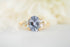 The Laurel Ring | 2.73 CT Oval Silver Blue Sapphire - Lavender Creek Gems