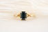 The Luthien Ring - 1.64 CT Emerald Cut Teal Sapphire - Lavender Creek Gems