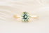 The Hidden Halo Ring - 1.7 CT Round Seafoam Tourmaline - Lavender Creek Gems