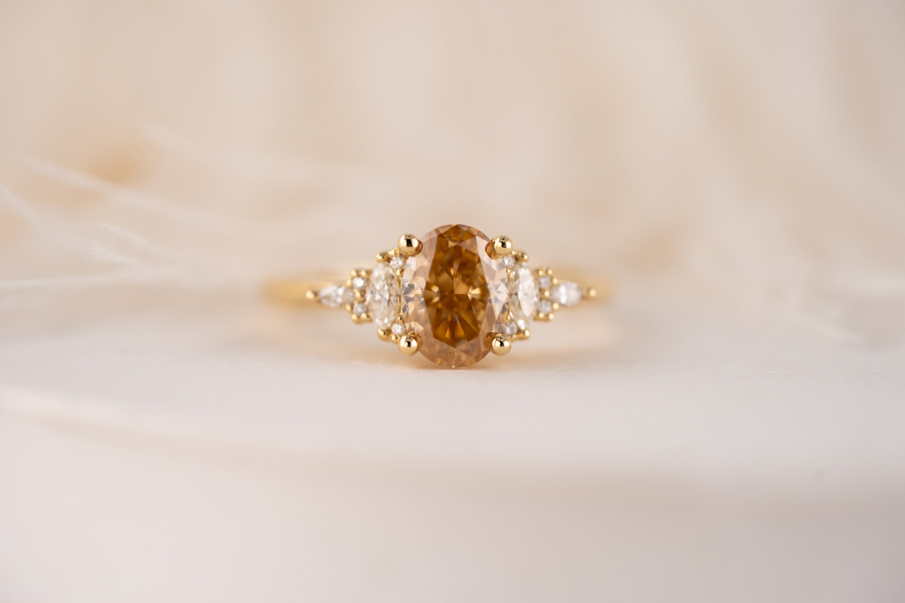 The Maeve Ring | Oval Colored Moissanite - Lavender Creek Gems