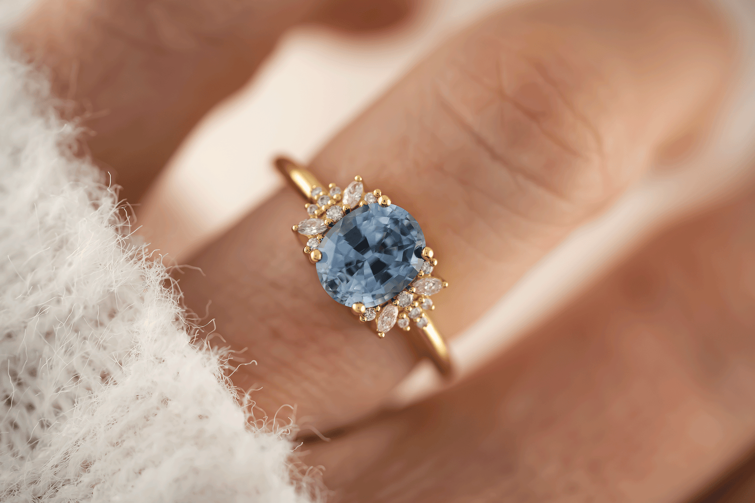 The Reverie Ring | 2.28 CT Oval Blue Sapphire - Lavender Creek Gems