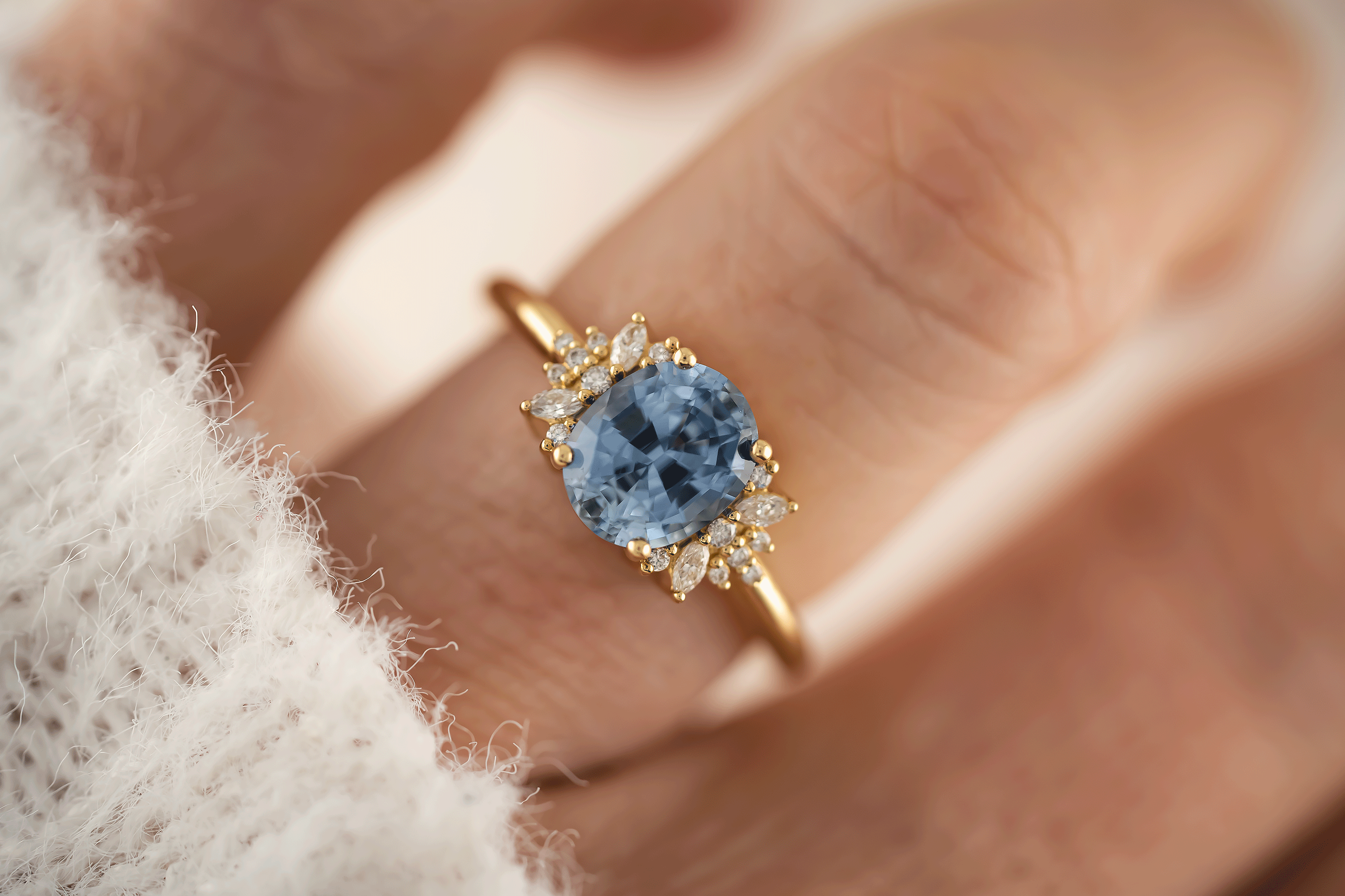 The Reverie Ring | 2.28 CT Oval Blue Sapphire - Lavender Creek Gems