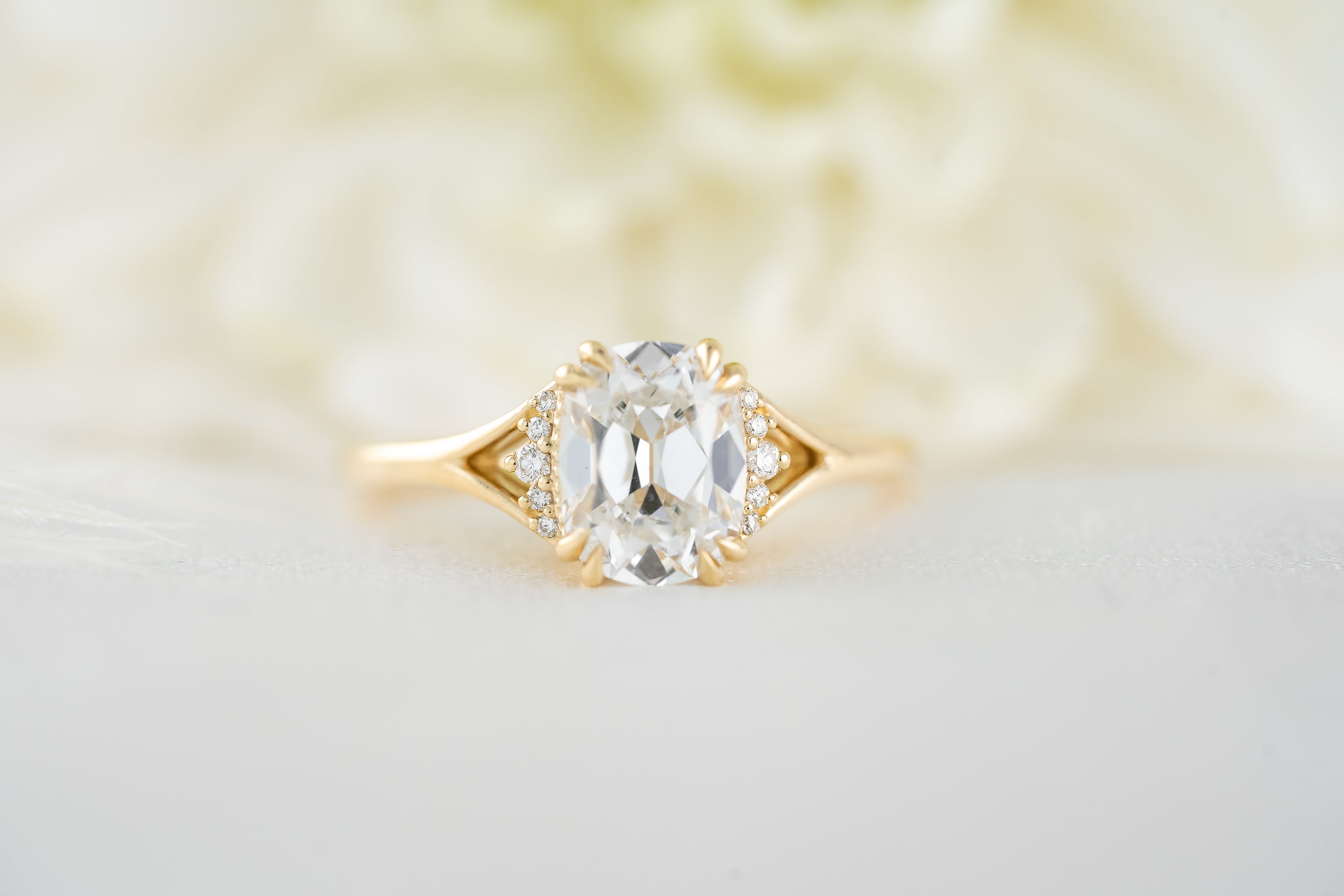 The Serendipity Ring | 1.6 CT Antique Cushion Diamond - Lavender Creek Gems