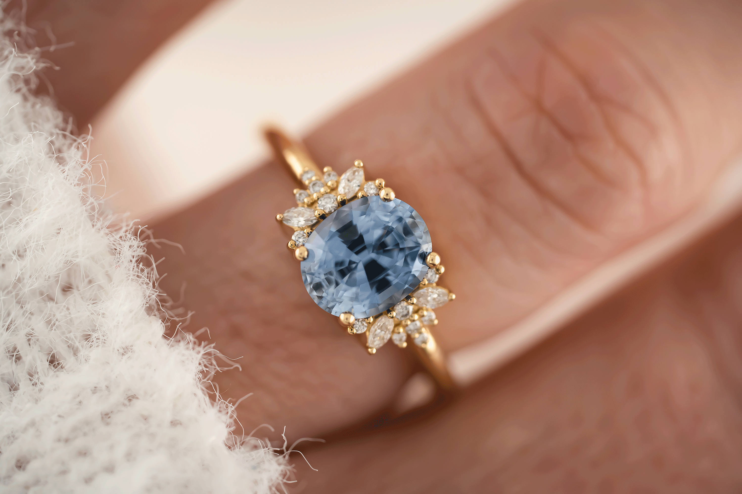 The Reverie Ring | 2.28 CT Oval Blue Sapphire - Lavender Creek Gems