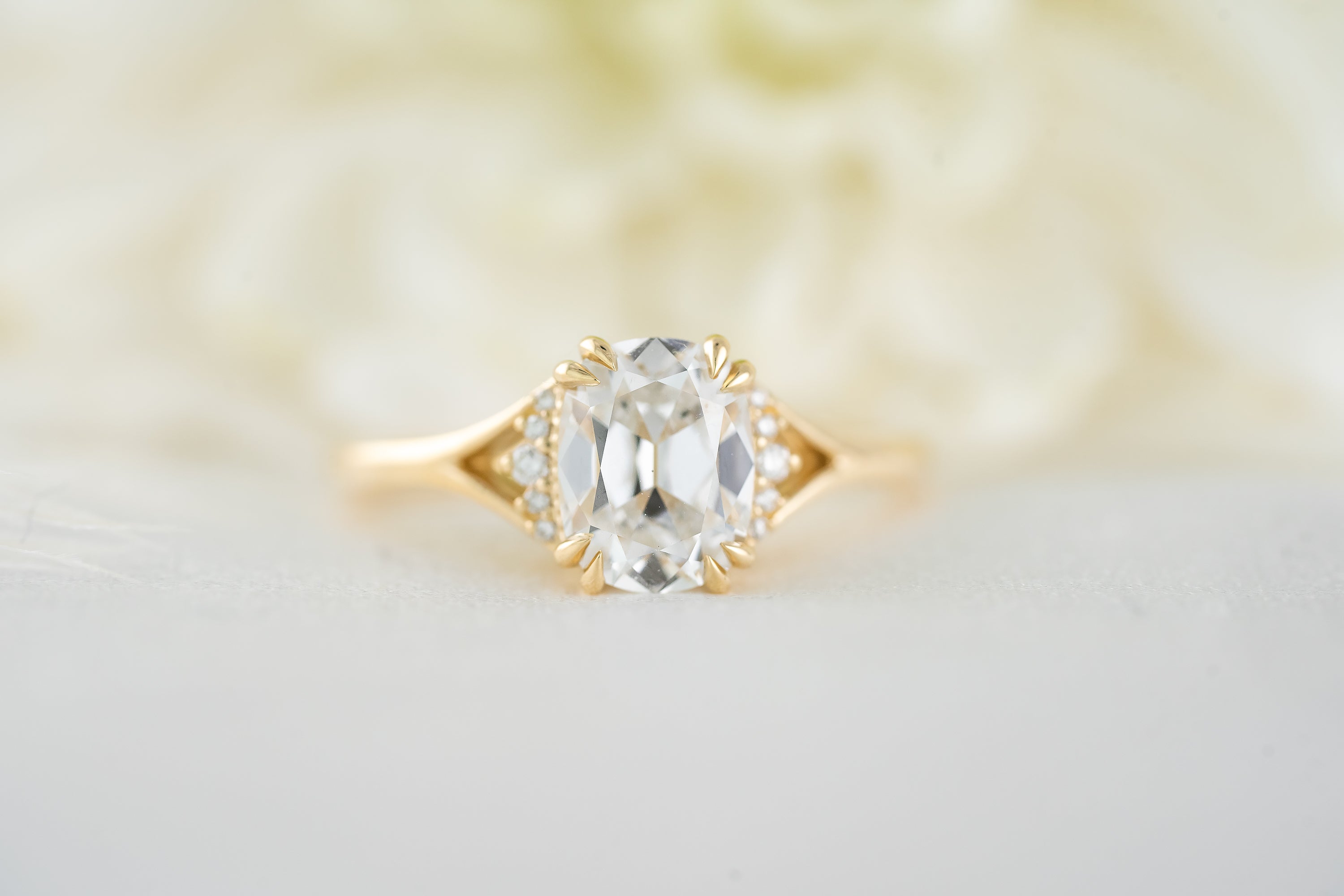 The Serendipity Ring | 1.6 CT Antique Cushion Diamond - Lavender Creek Gems