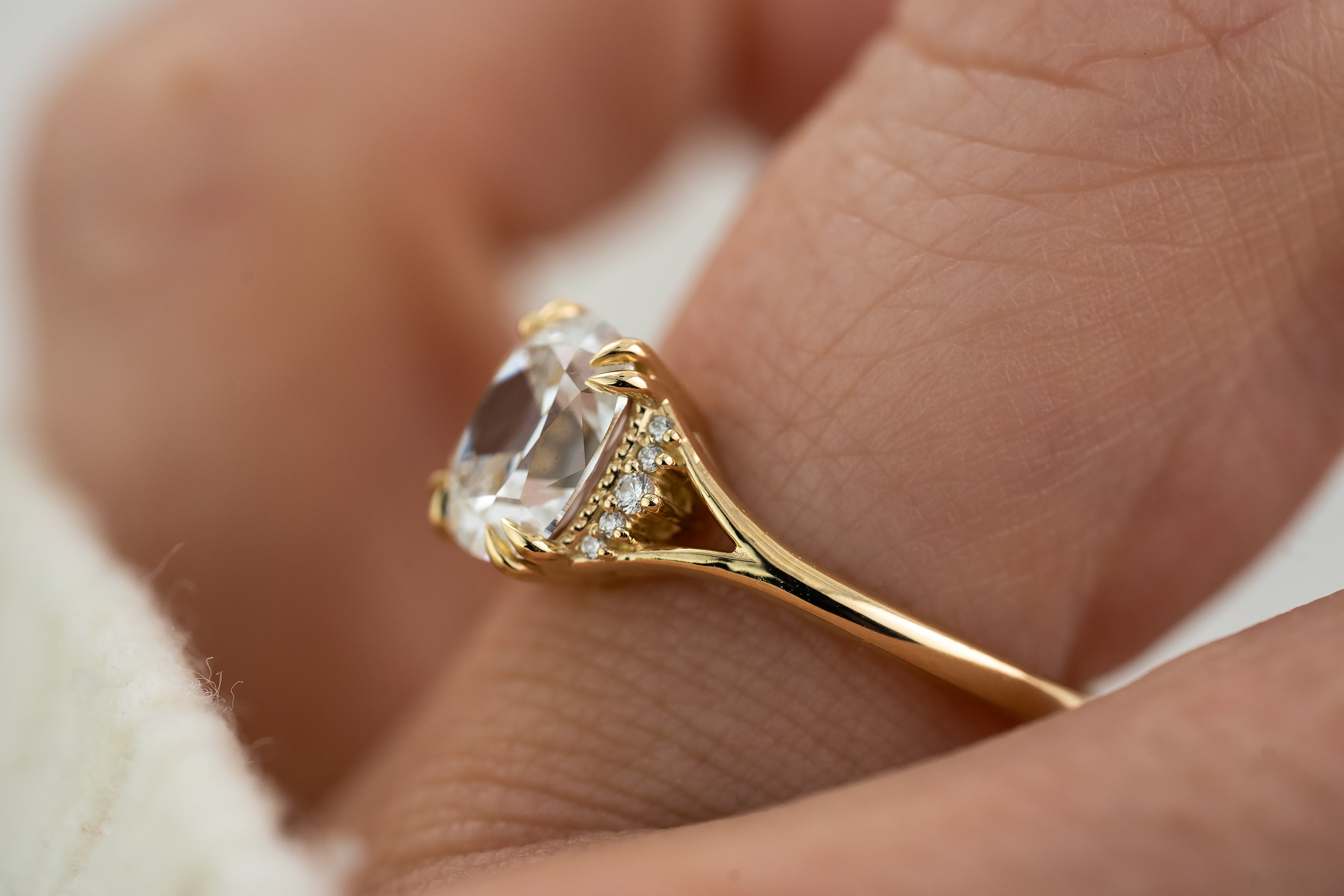 The Serendipity Ring | 1.6 CT Antique Cushion Diamond - Lavender Creek Gems