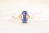 The Riven Ring - 1.82 CT Emerald Cut Blurple Sapphire - Lavender Creek Gems