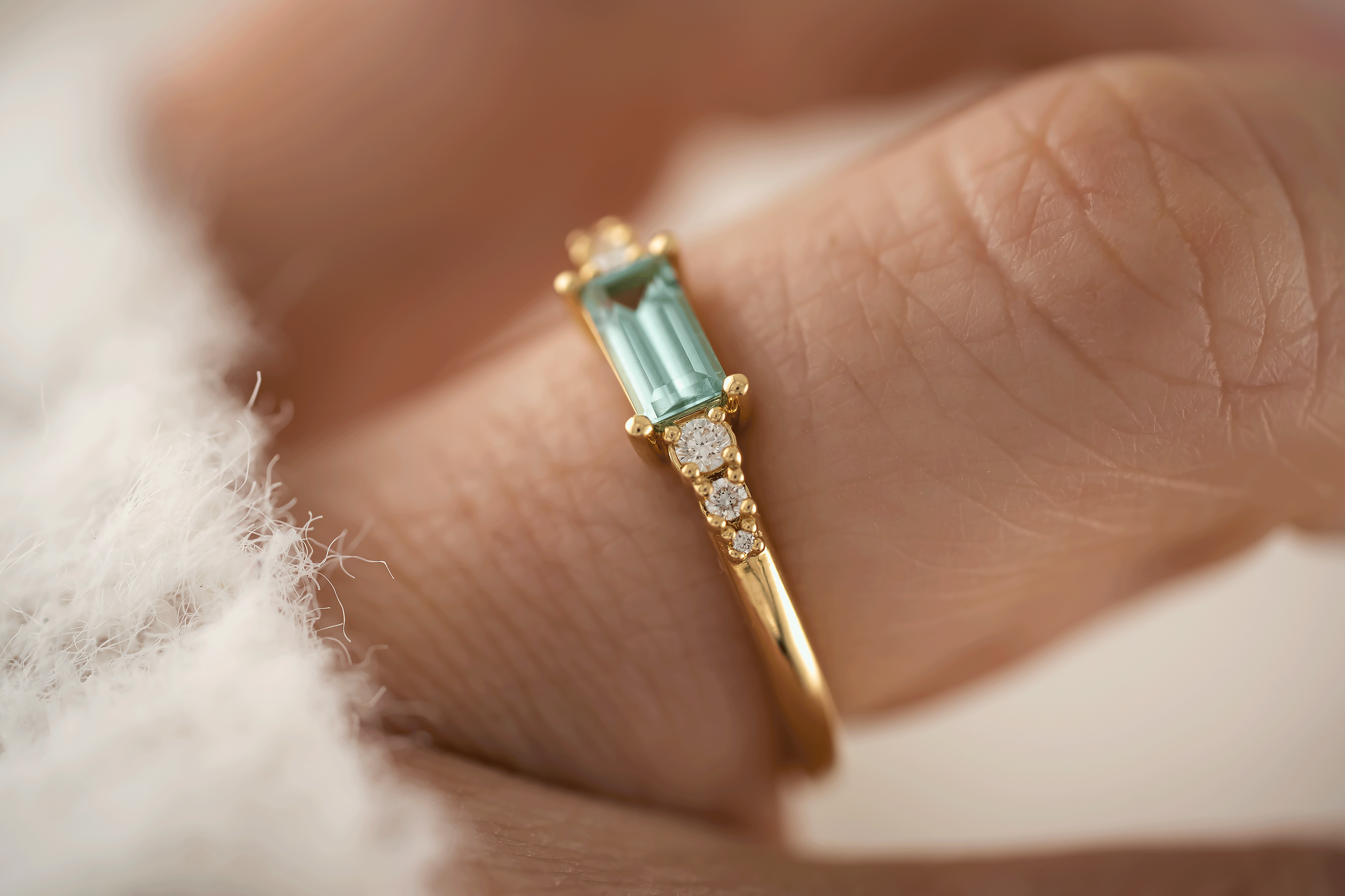The Vela Ring | Blue Tourmaline - Lavender Creek Gems