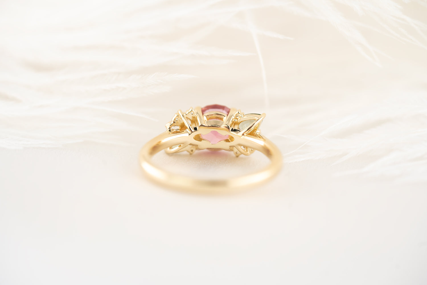 The Fleur Ring - 1.32 CT Round Pink Tourmaline - Lavender Creek Gems