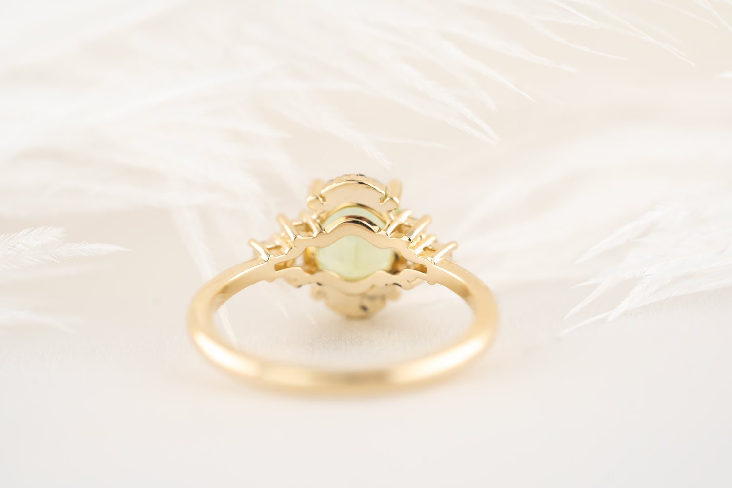 The Sura Ring - 1.64 CT Oval Mint Green Tourmaline - Lavender Creek Gems