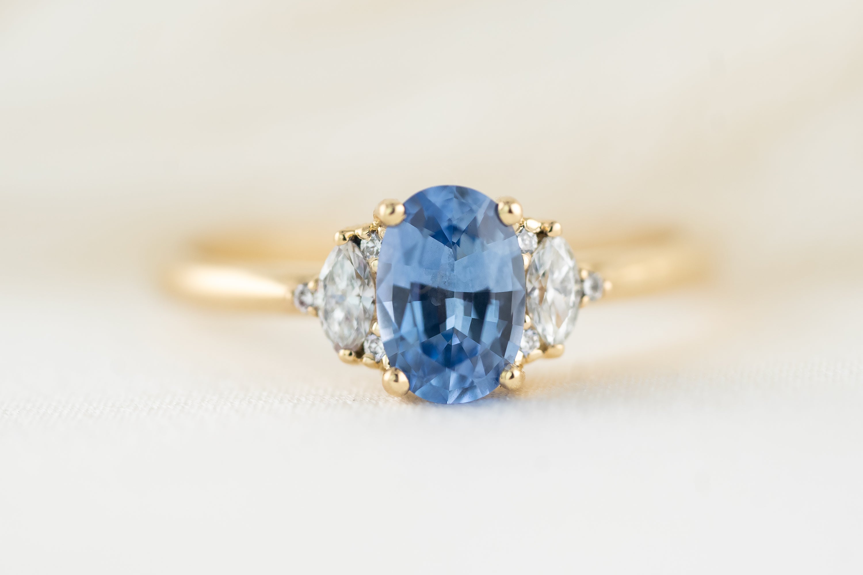 The Maren Ring | 1.03 CT Oval Blue Sapphire - Lavender Creek Gems