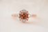 The Comtesse Ring | 0.88 CT Oval Orange Sapphire - Lavender Creek Gems