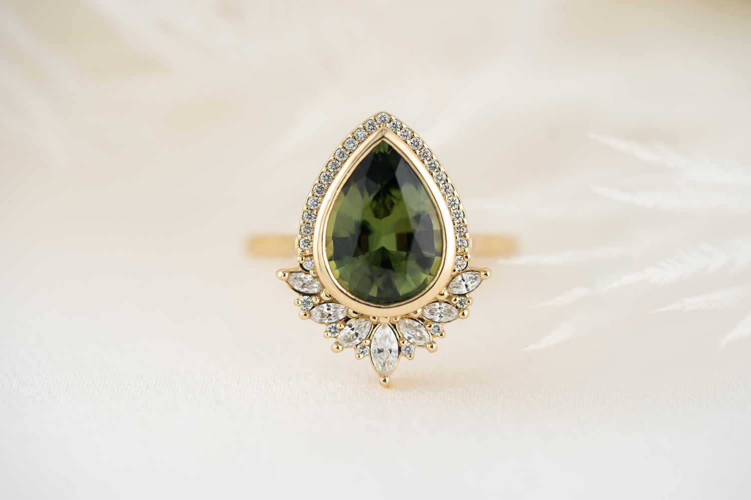 The Penelope Ring | 3.82 CT Green Sapphire - Lavender Creek Gems