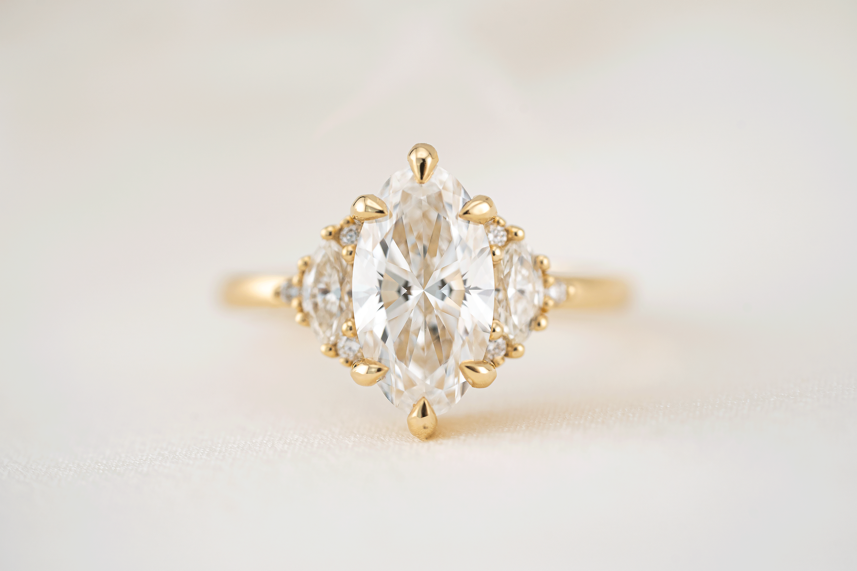 The Maren Ring | 1.96 CT Elongated Oval Diamond - Lavender Creek Gems