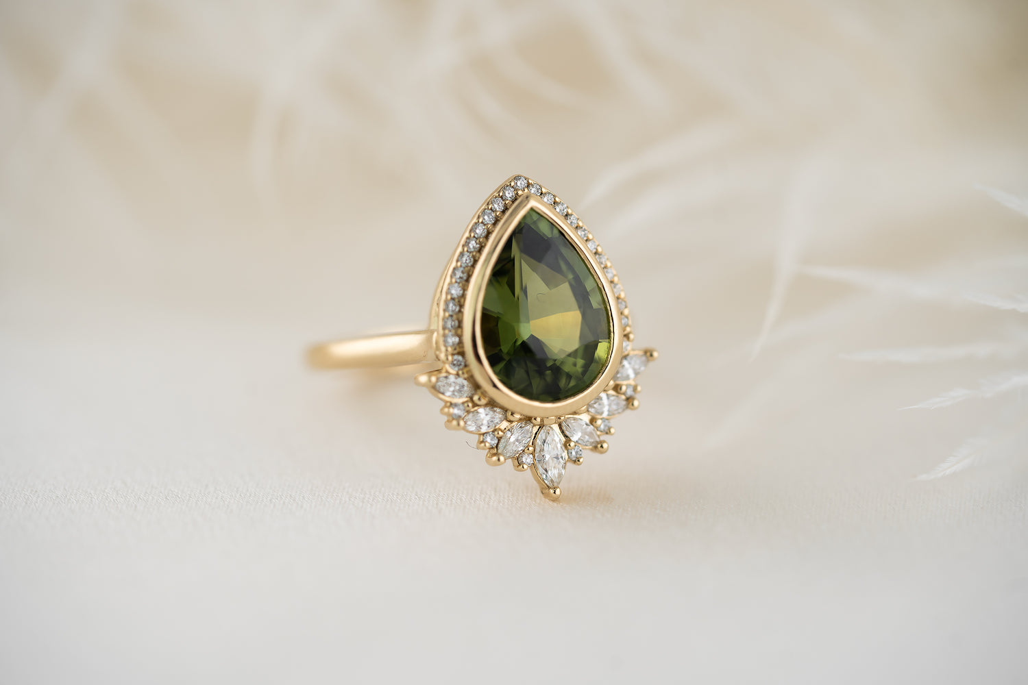 The Penelope Ring | 3.82 CT Green Sapphire - Lavender Creek Gems