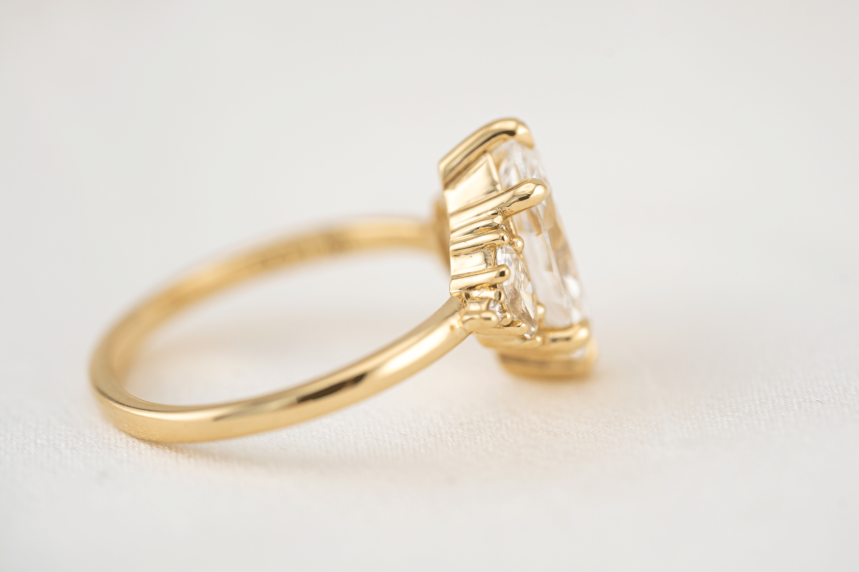 The Maren Ring | 1.96 CT Elongated Oval Diamond - Lavender Creek Gems