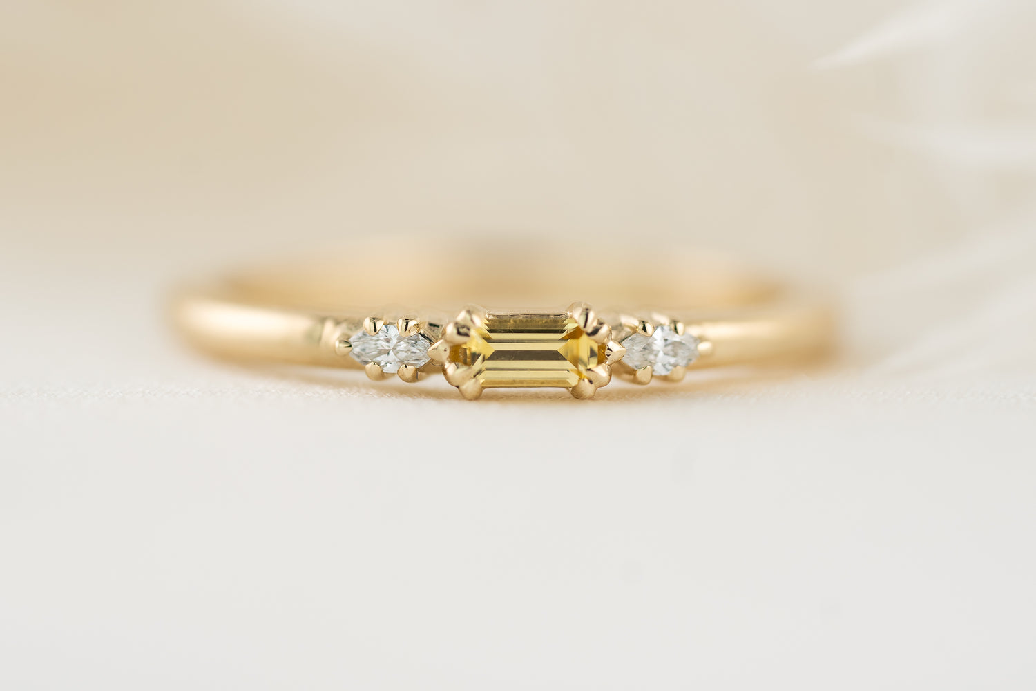 The Sonnet Ring | Yellow Sapphire - Lavender Creek Gems