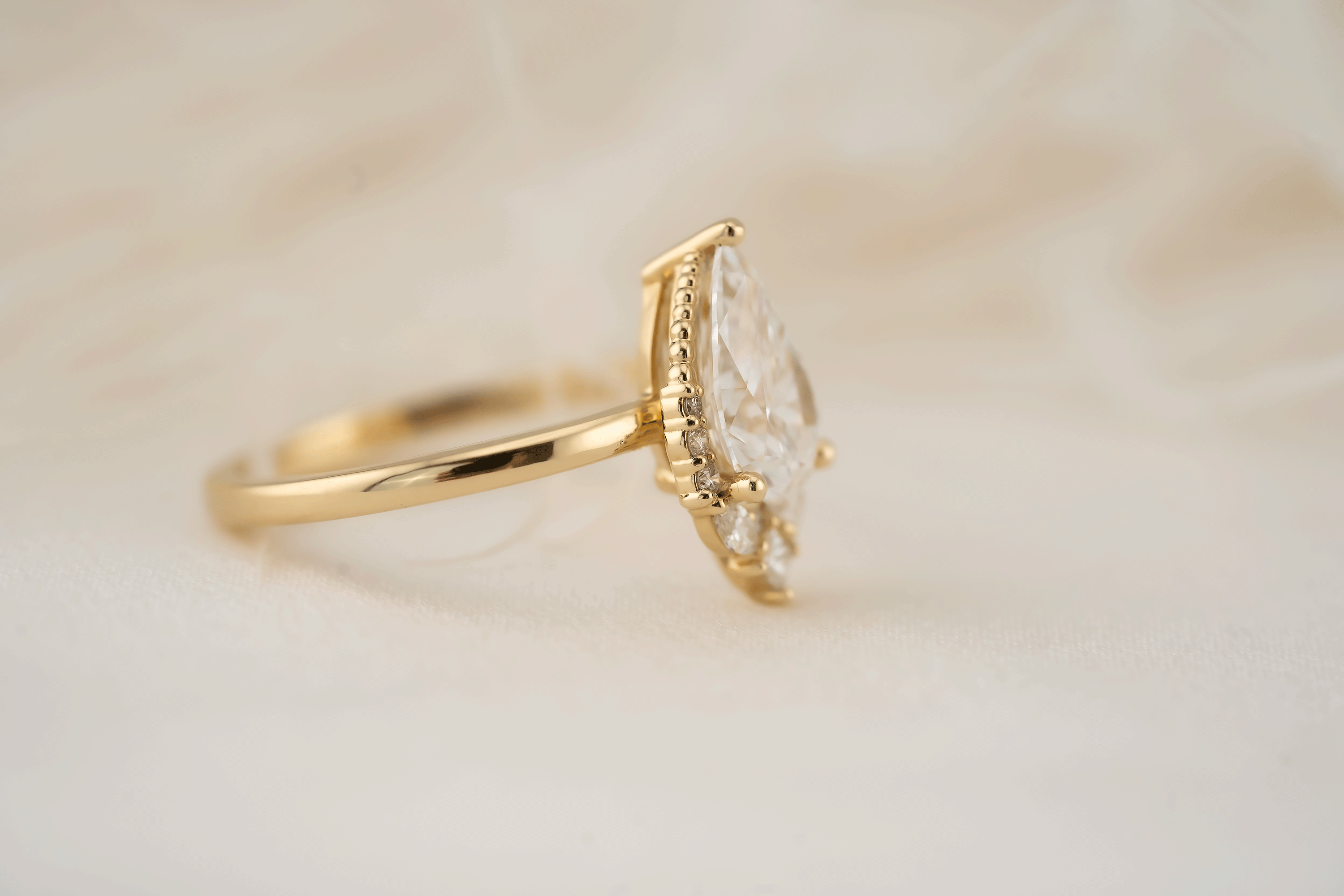 The Charlotte Ring | Pear Diamond - Lavender Creek Gems