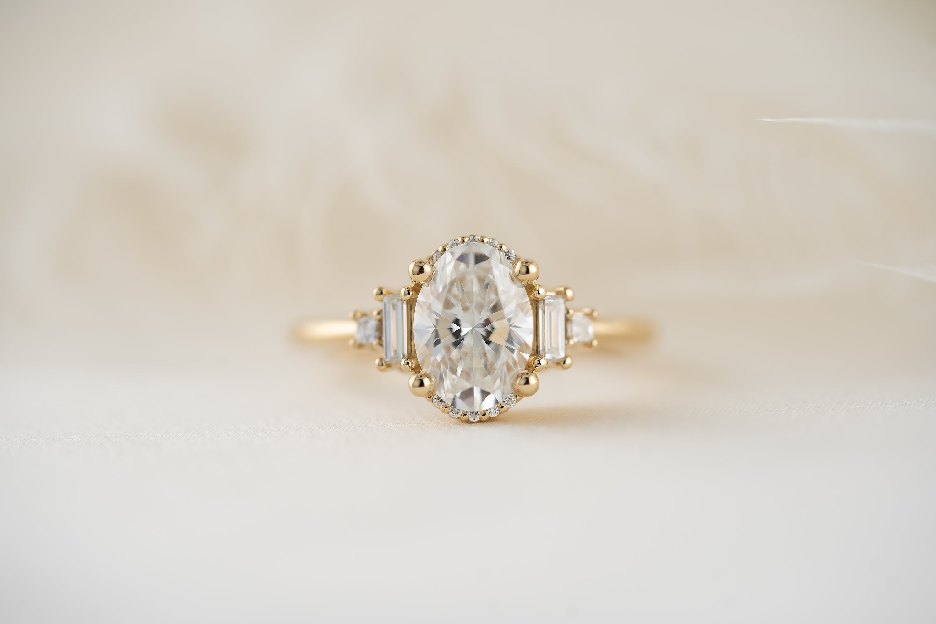 The Sura Ring | Oval Diamond - Lavender Creek Gems