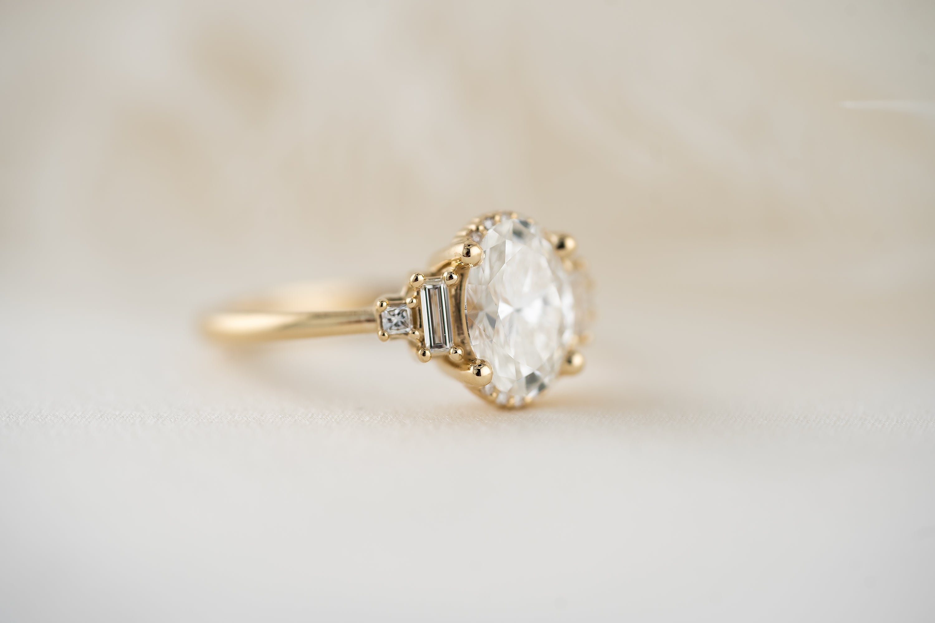 The Sura Ring | Oval Diamond - Lavender Creek Gems