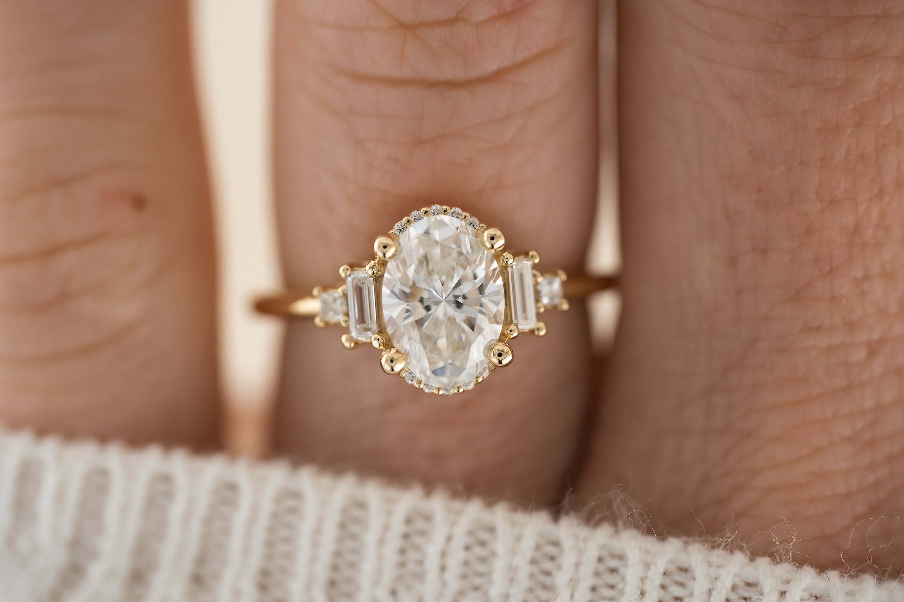 The Sura Ring | Oval Diamond - Lavender Creek Gems