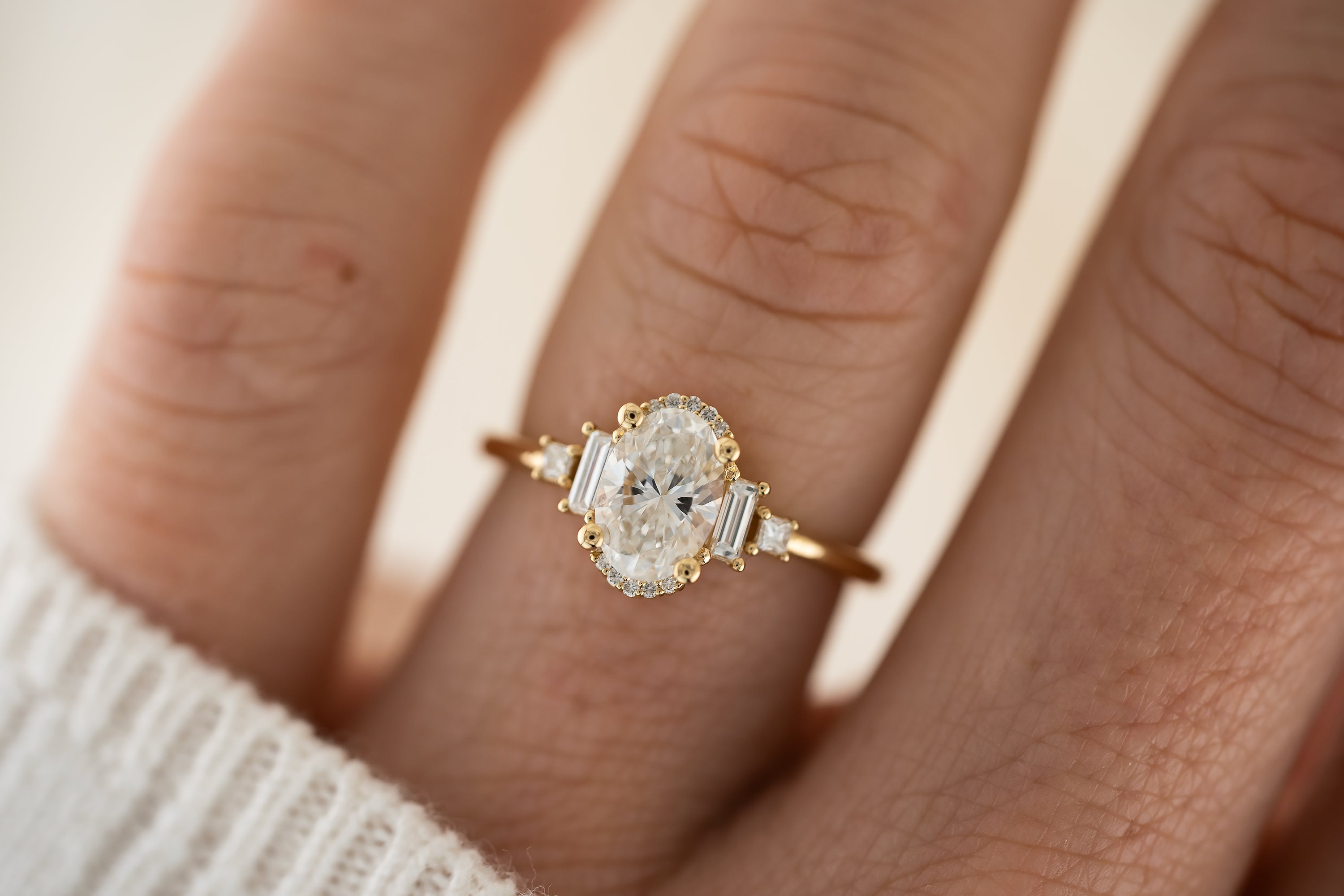 The Sura Ring | Oval Diamond - Lavender Creek Gems