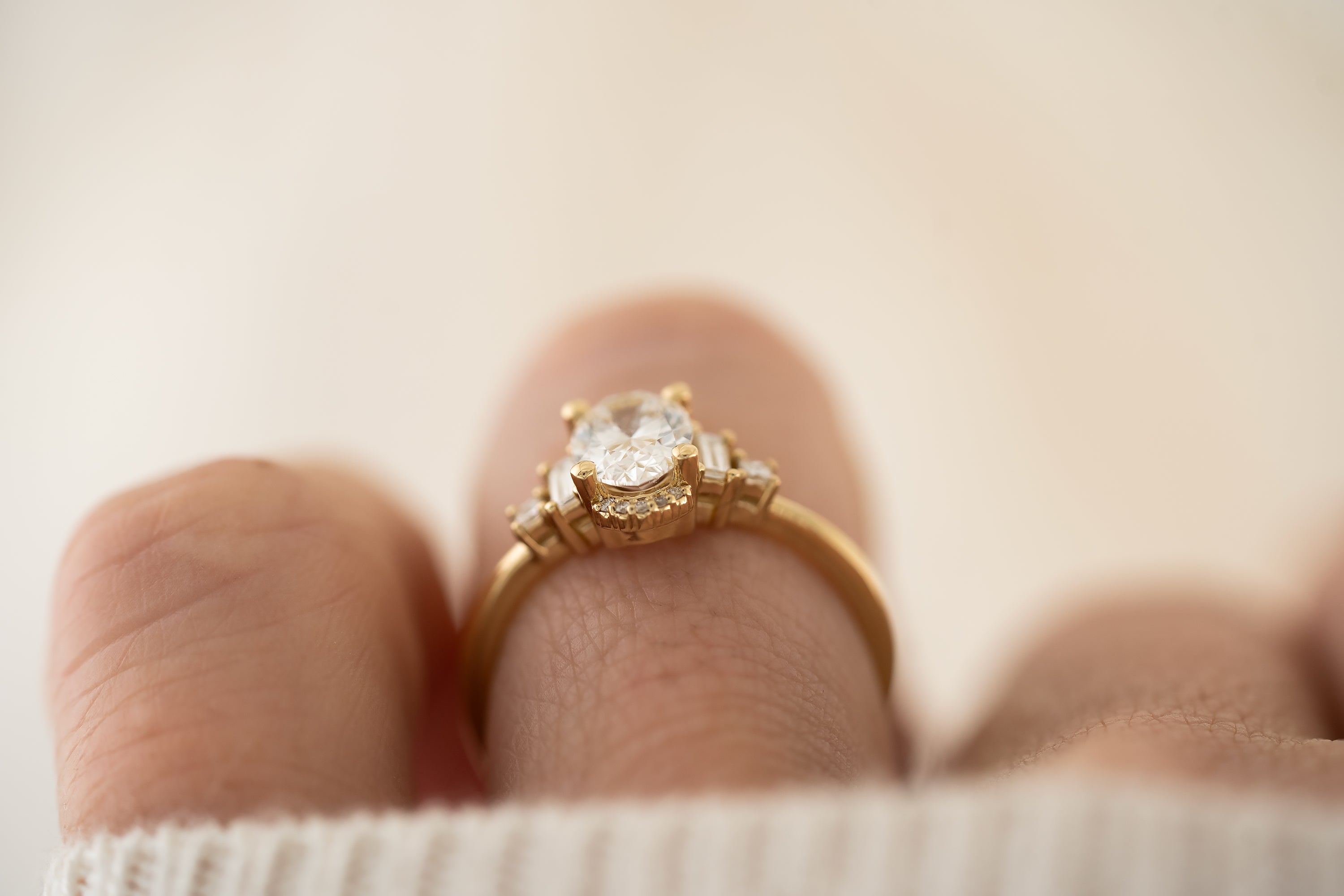 The Sura Ring | Oval Diamond - Lavender Creek Gems