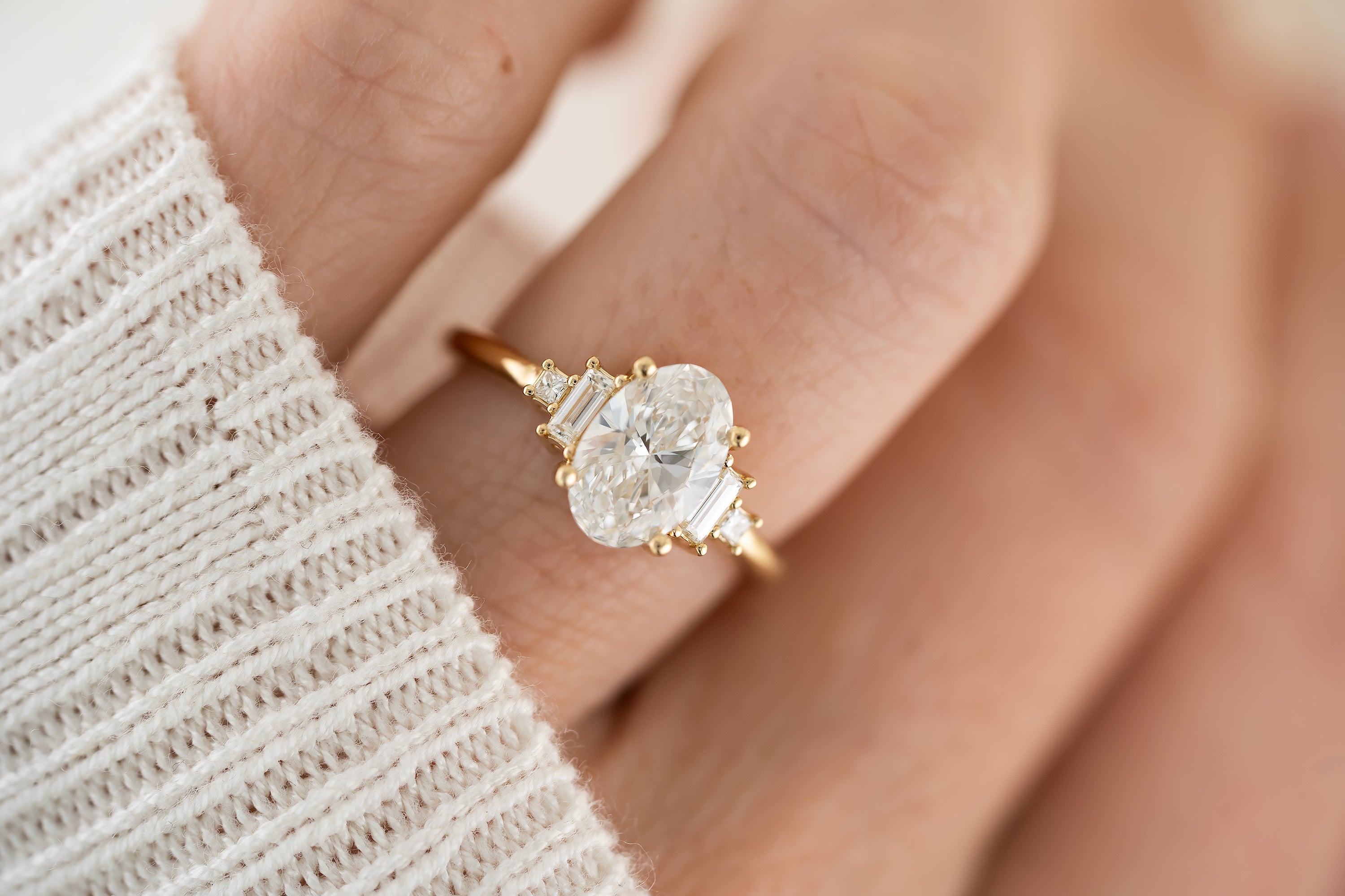The Mira Ring | Oval Diamond - Lavender Creek Gems