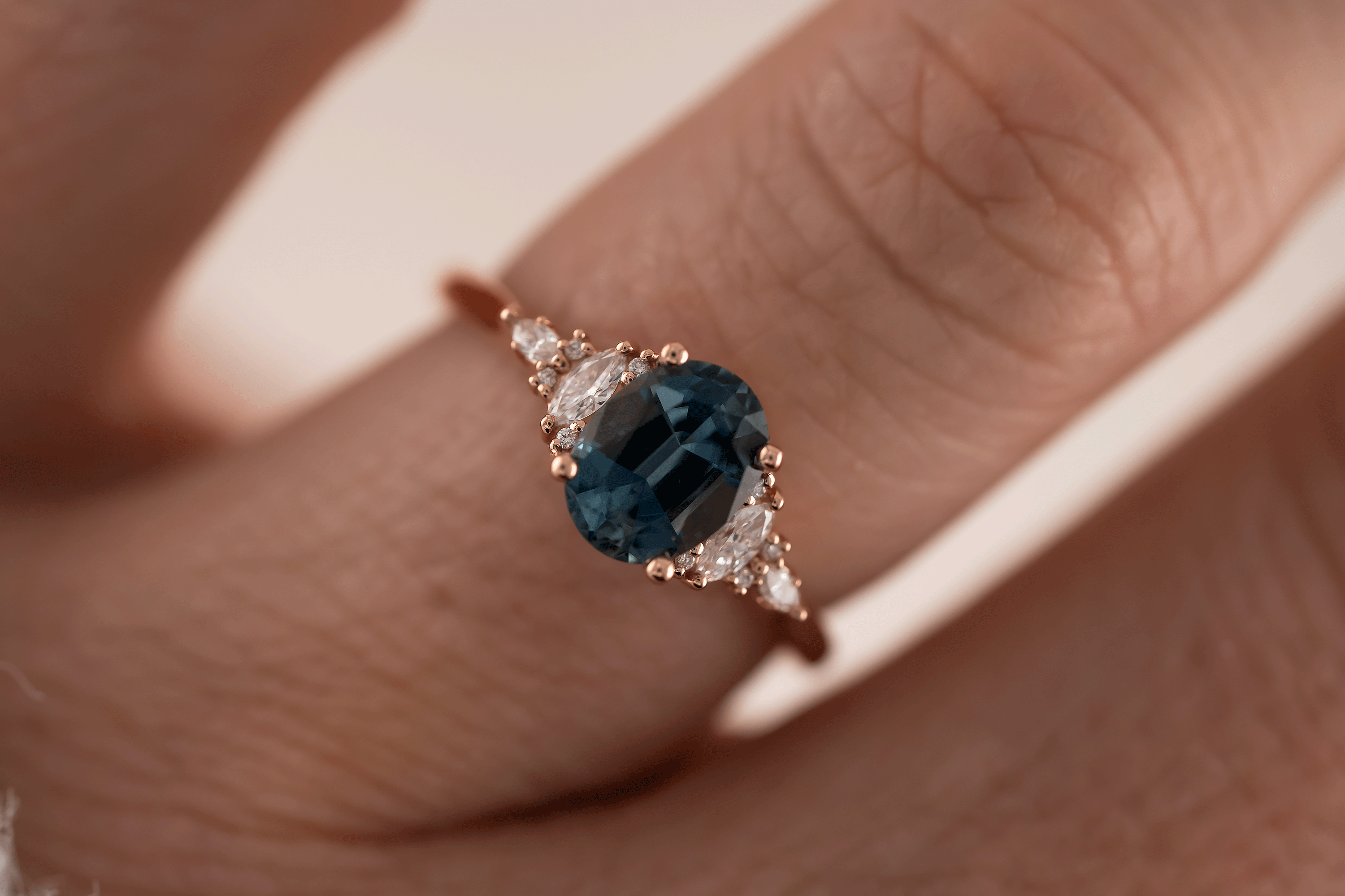 The Maeve Ring | 1.17 CT Oval Aquamarine - Lavender Creek Gems