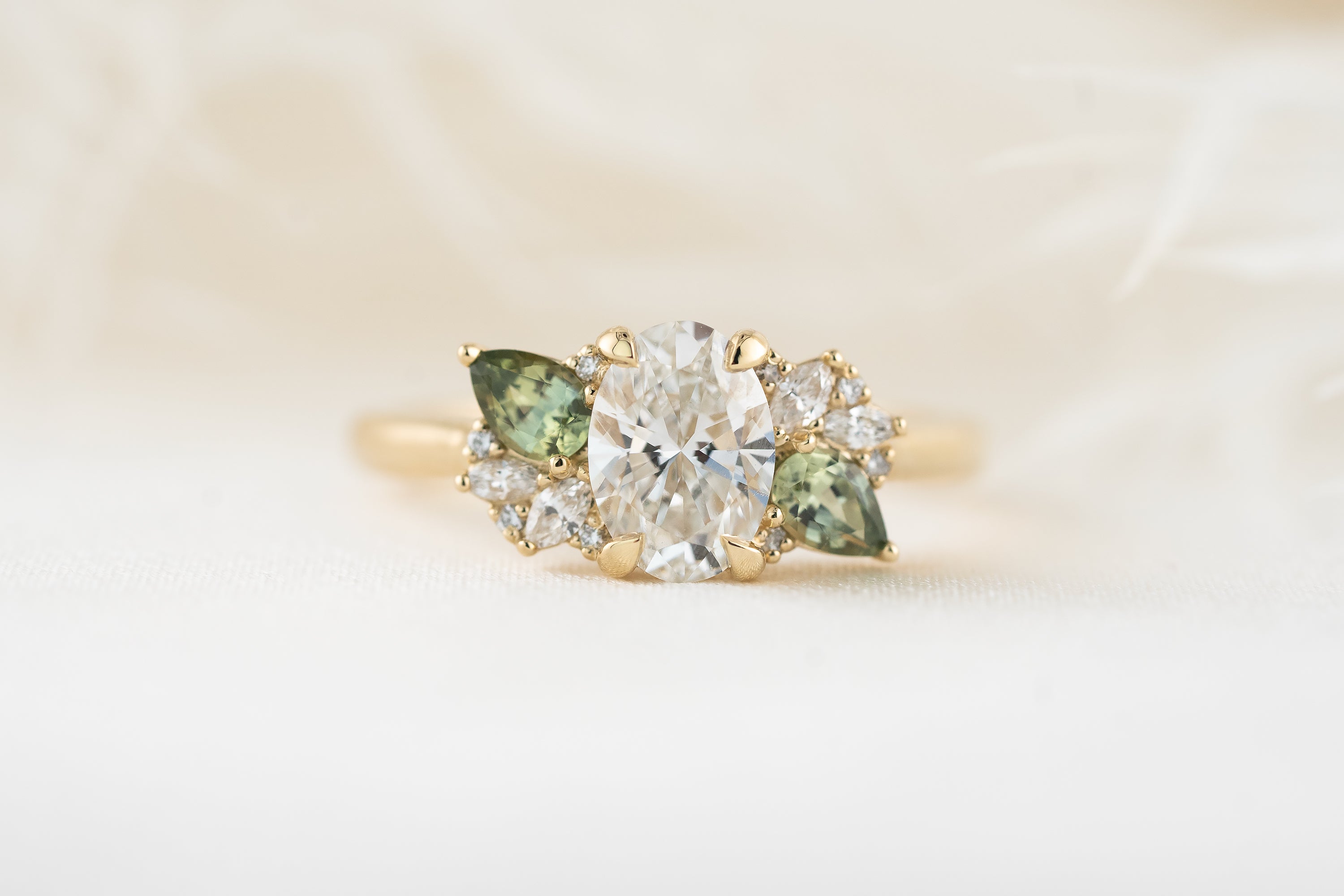 The Fleur Ring | Oval Diamond - Lavender Creek Gems