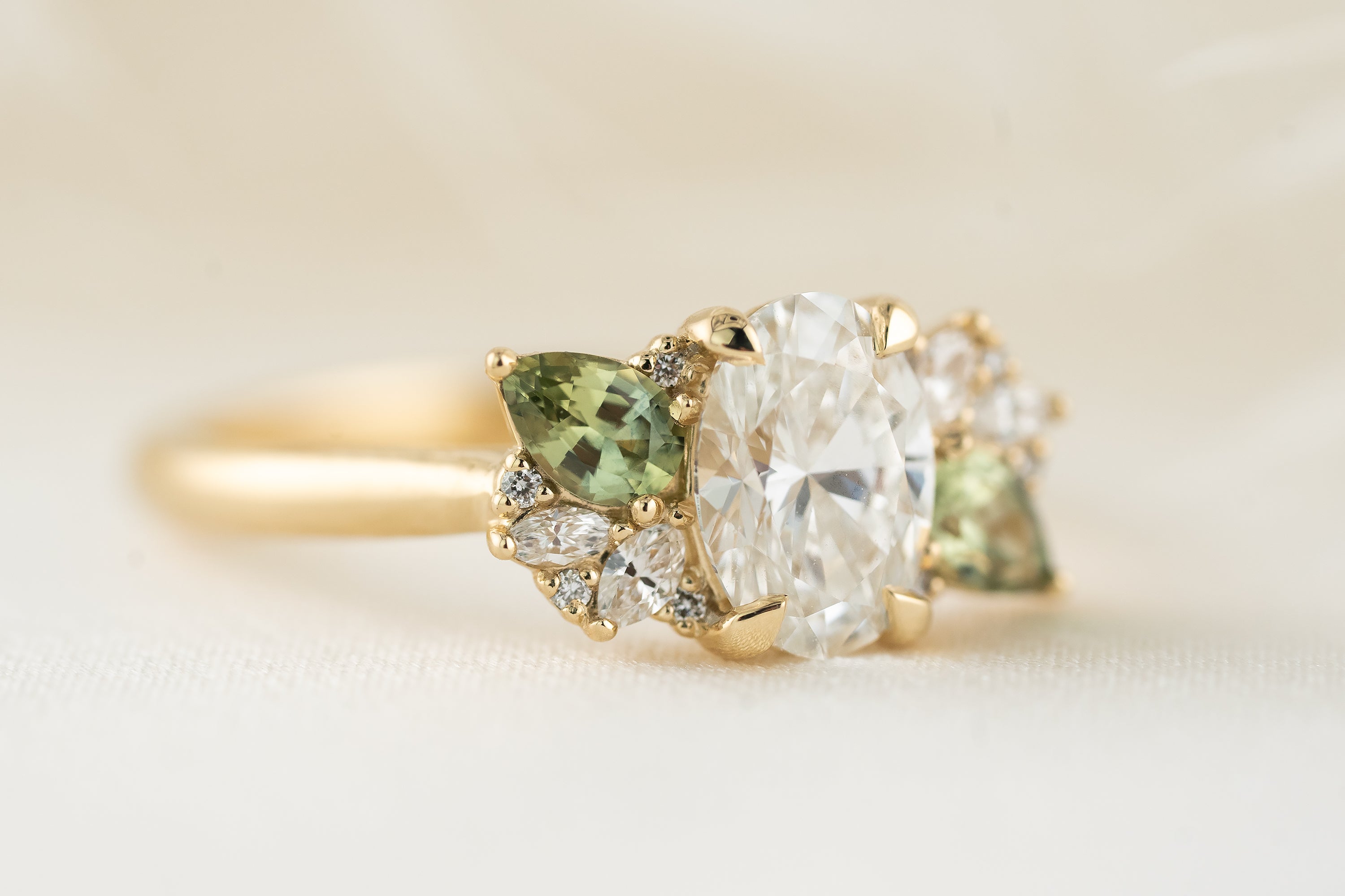 The Fleur Ring | Oval Diamond - Lavender Creek Gems