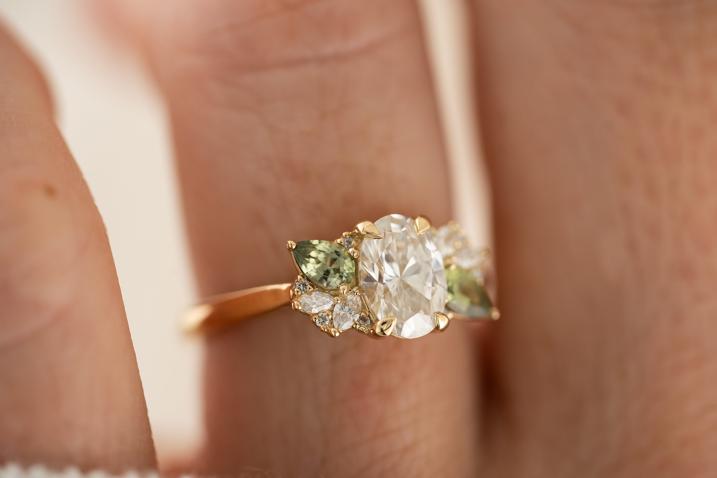 The Fleur Ring | Oval Diamond - Lavender Creek Gems