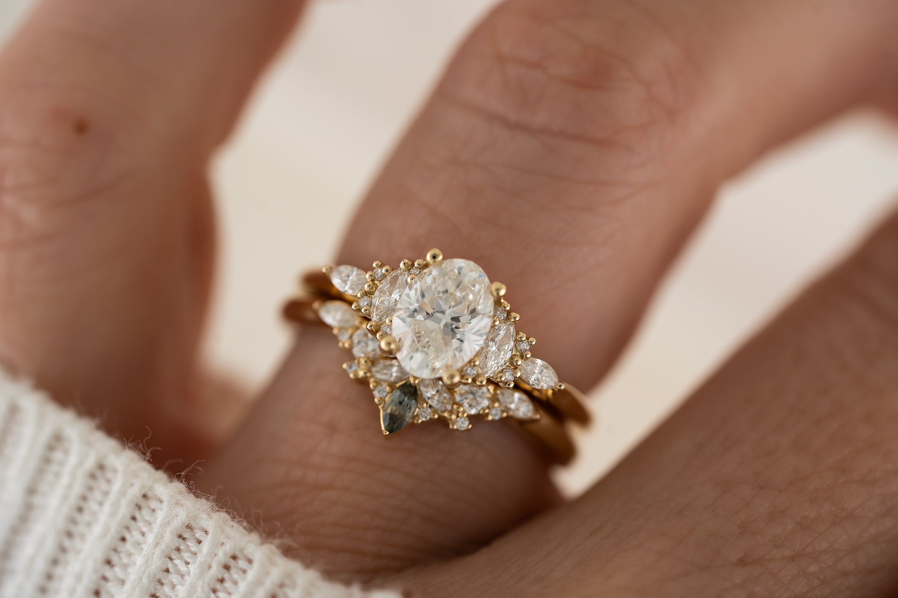 The Tiara Band | Teal Green Sapphire - Lavender Creek Gems