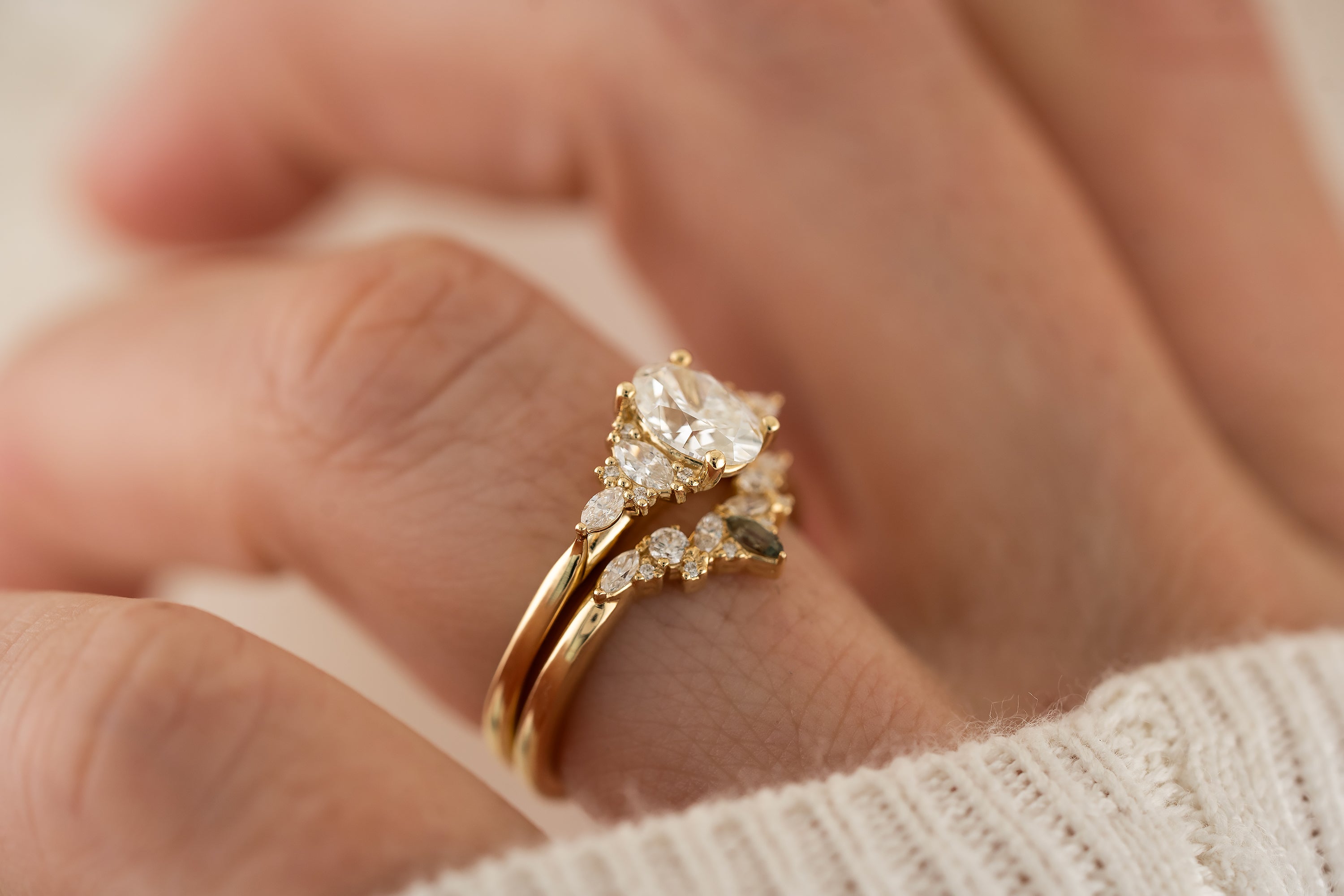 The Tiara Band | Teal Green Sapphire - Lavender Creek Gems
