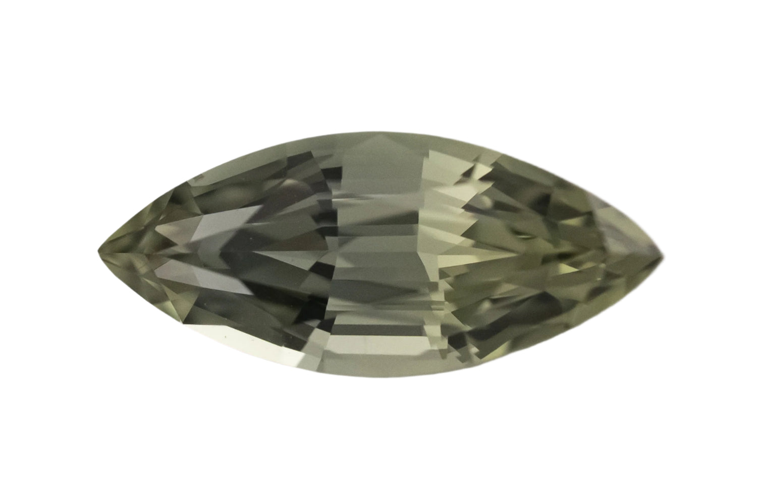 1.53 CT Marquise Cut Sage Green Sapphire - Lavender Creek Gems