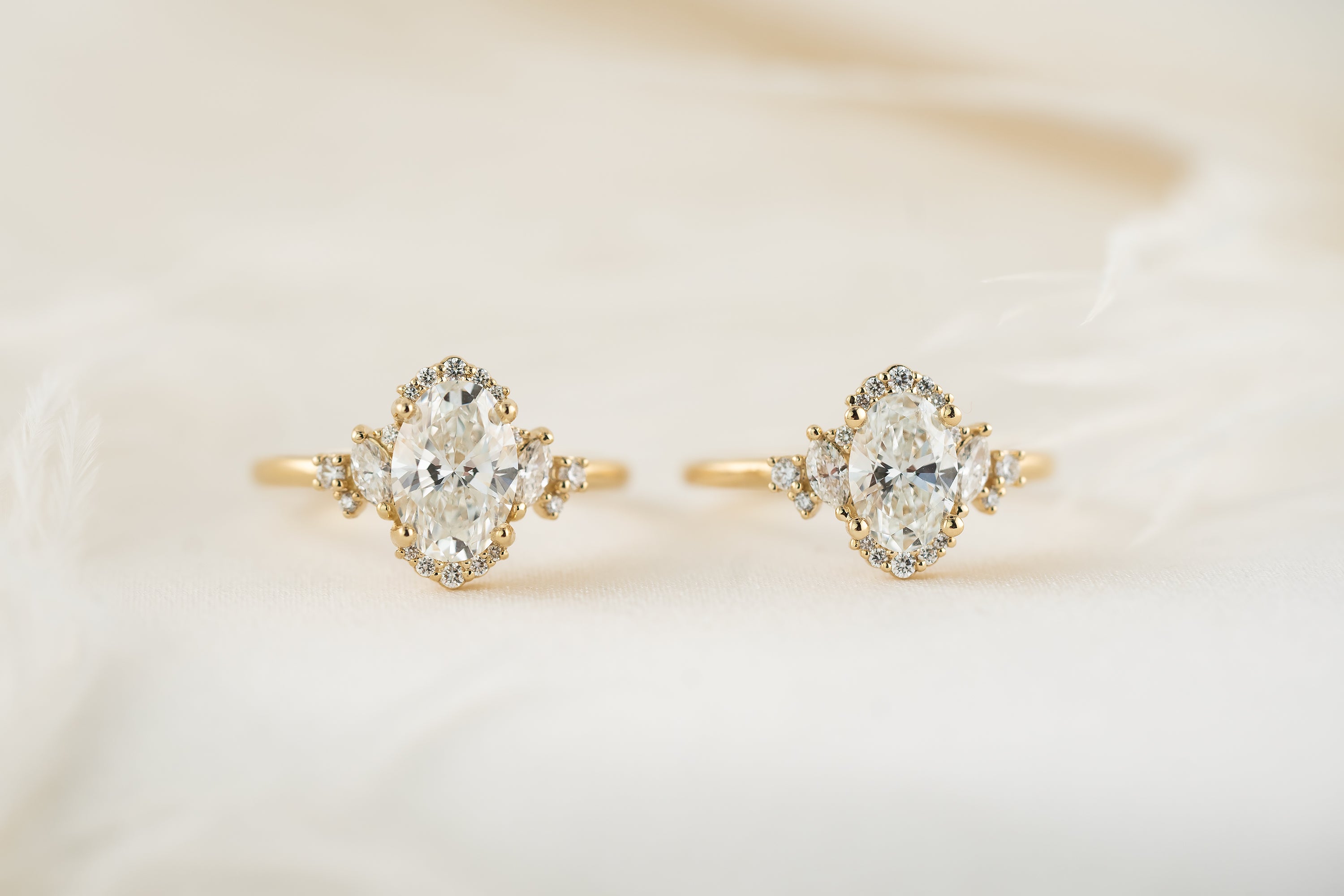 The Naevia Ring | Oval Diamond - Lavender Creek Gems