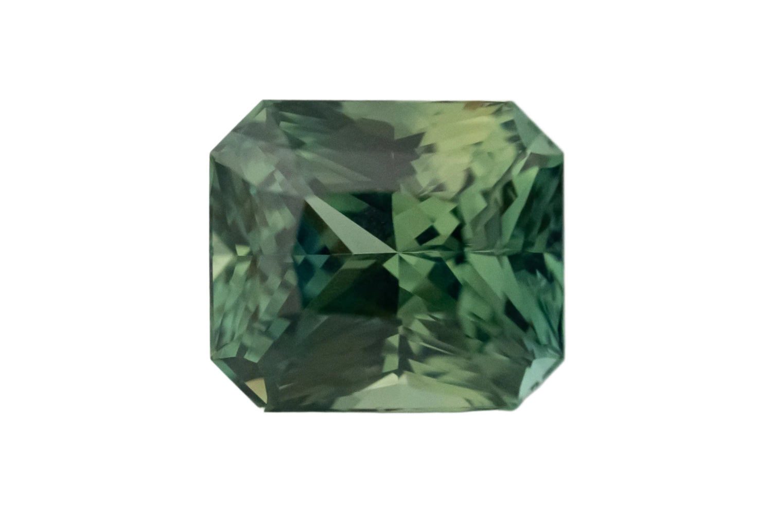 1.95 CT Radiant Cut Teal Sapphire - Lavender Creek Gems