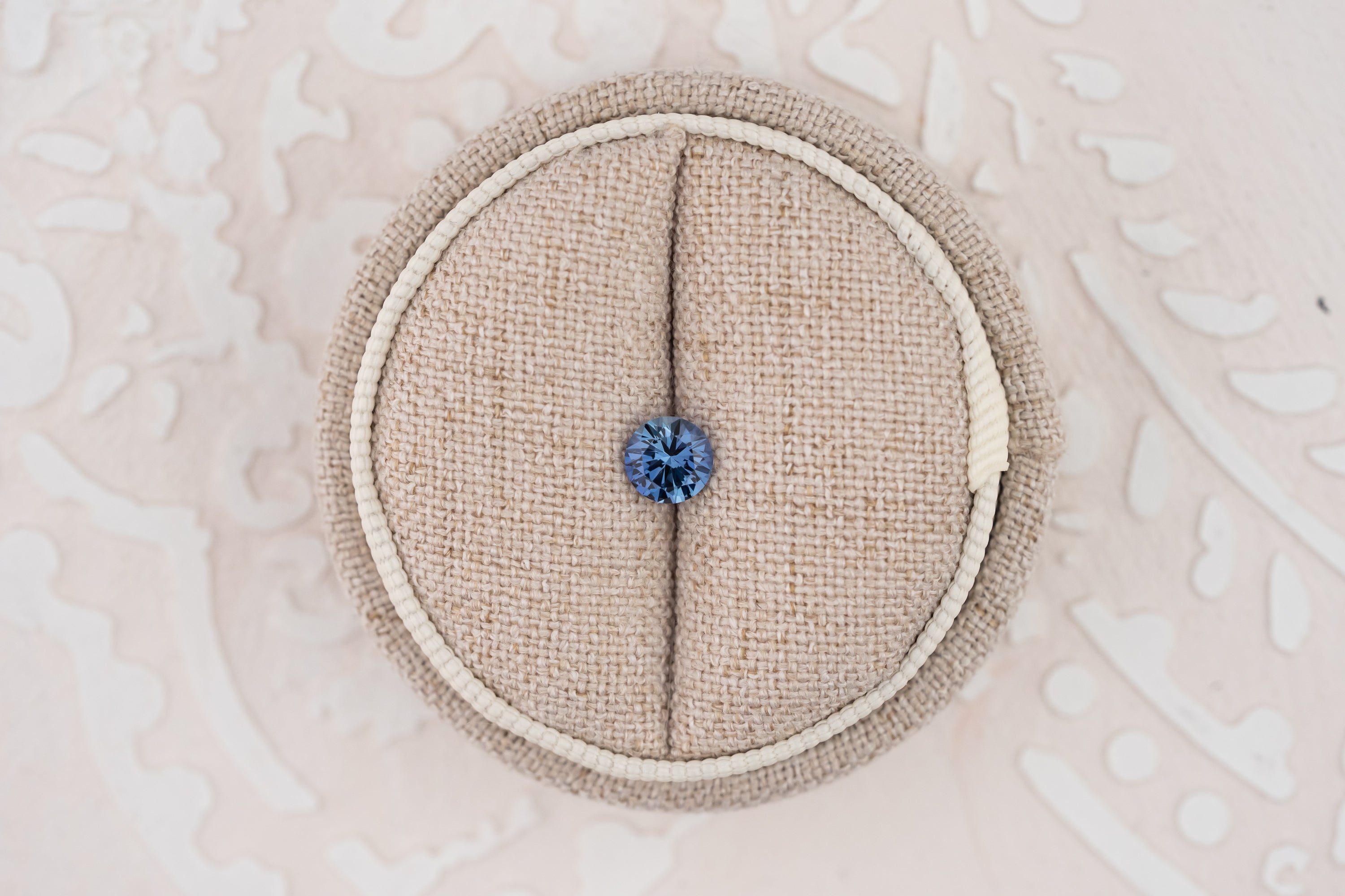 0.71 CT Round Cut Teal Blue Sapphire - Lavender Creek Gems