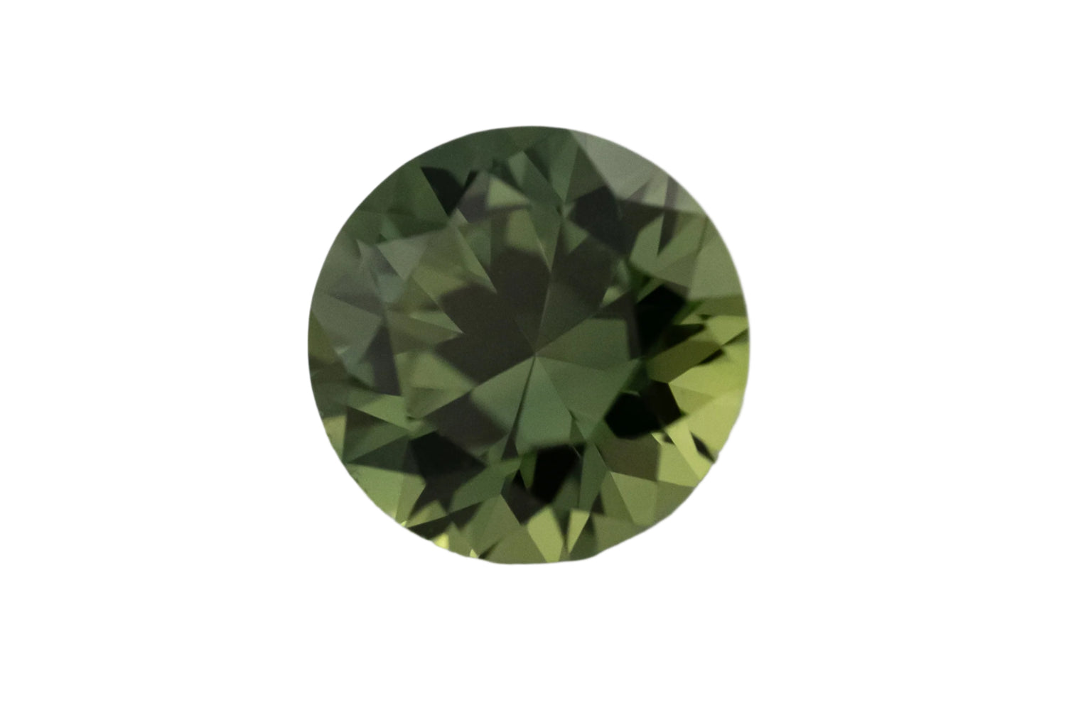 1.1 CT Round Cut Green Sapphire - Lavender Creek Gems