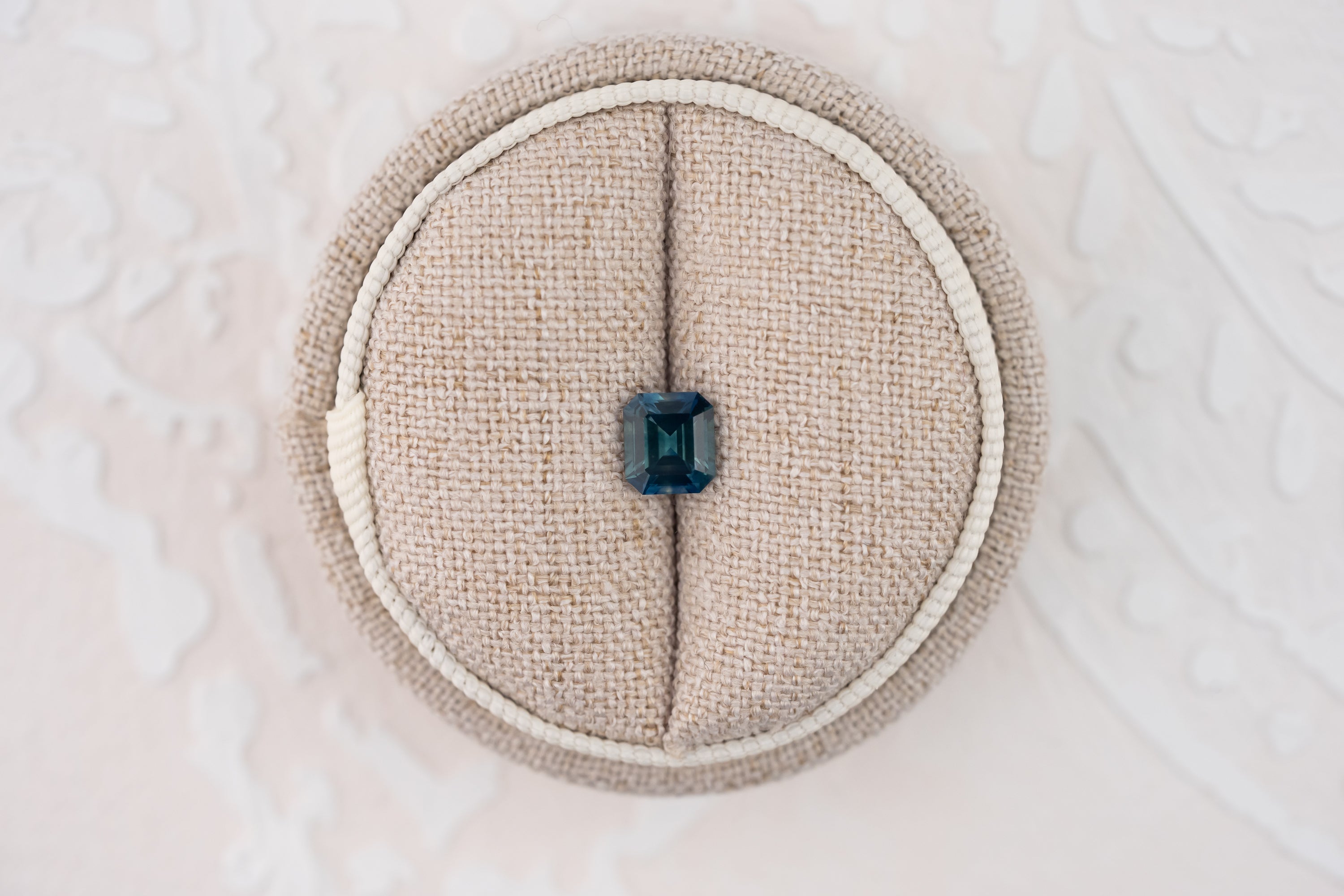 1.13 CT Emerald Cut Teal Blue Montana Sapphire