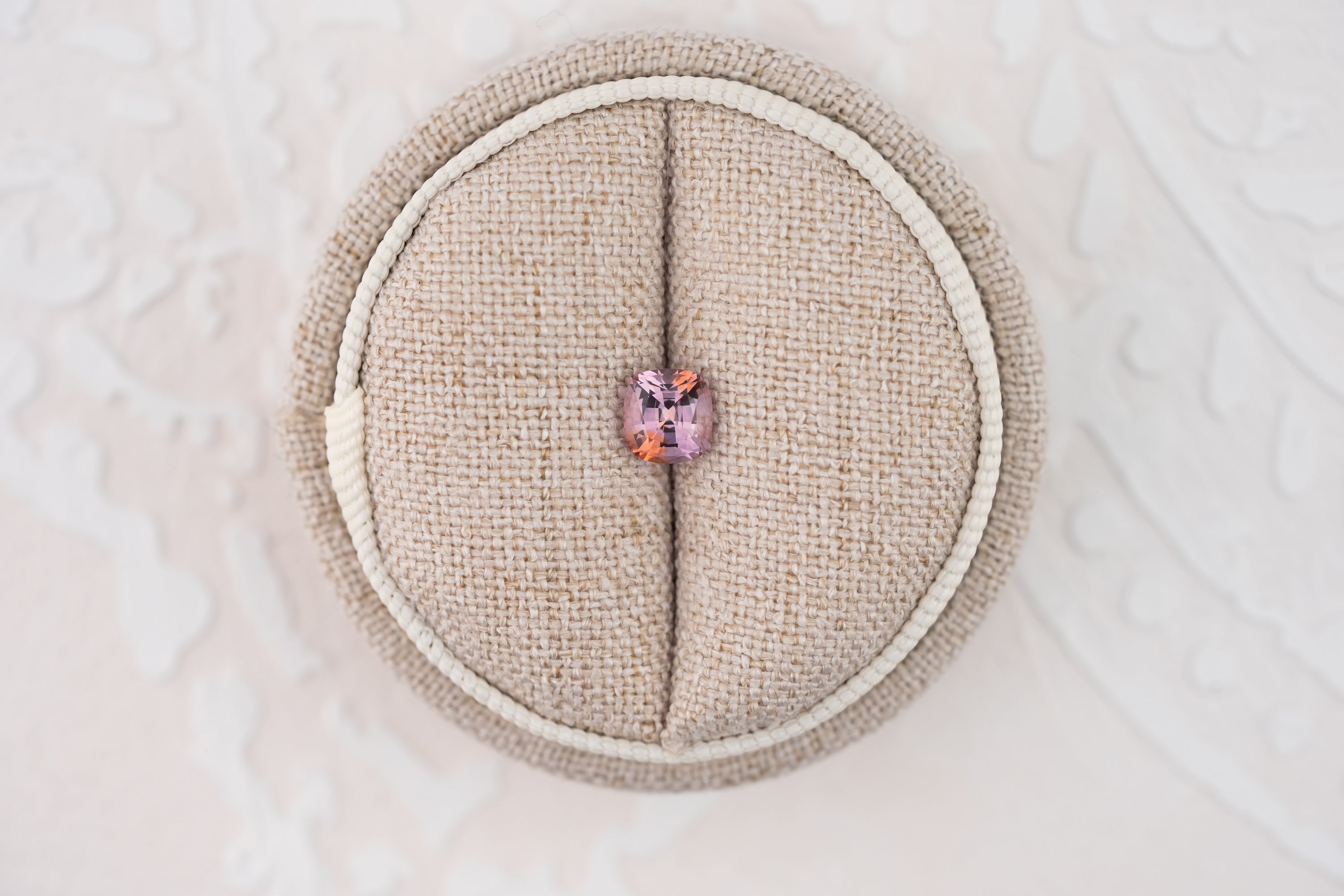 1.01 CT Cushion Cut Bicolor Pink Montana Sapphire