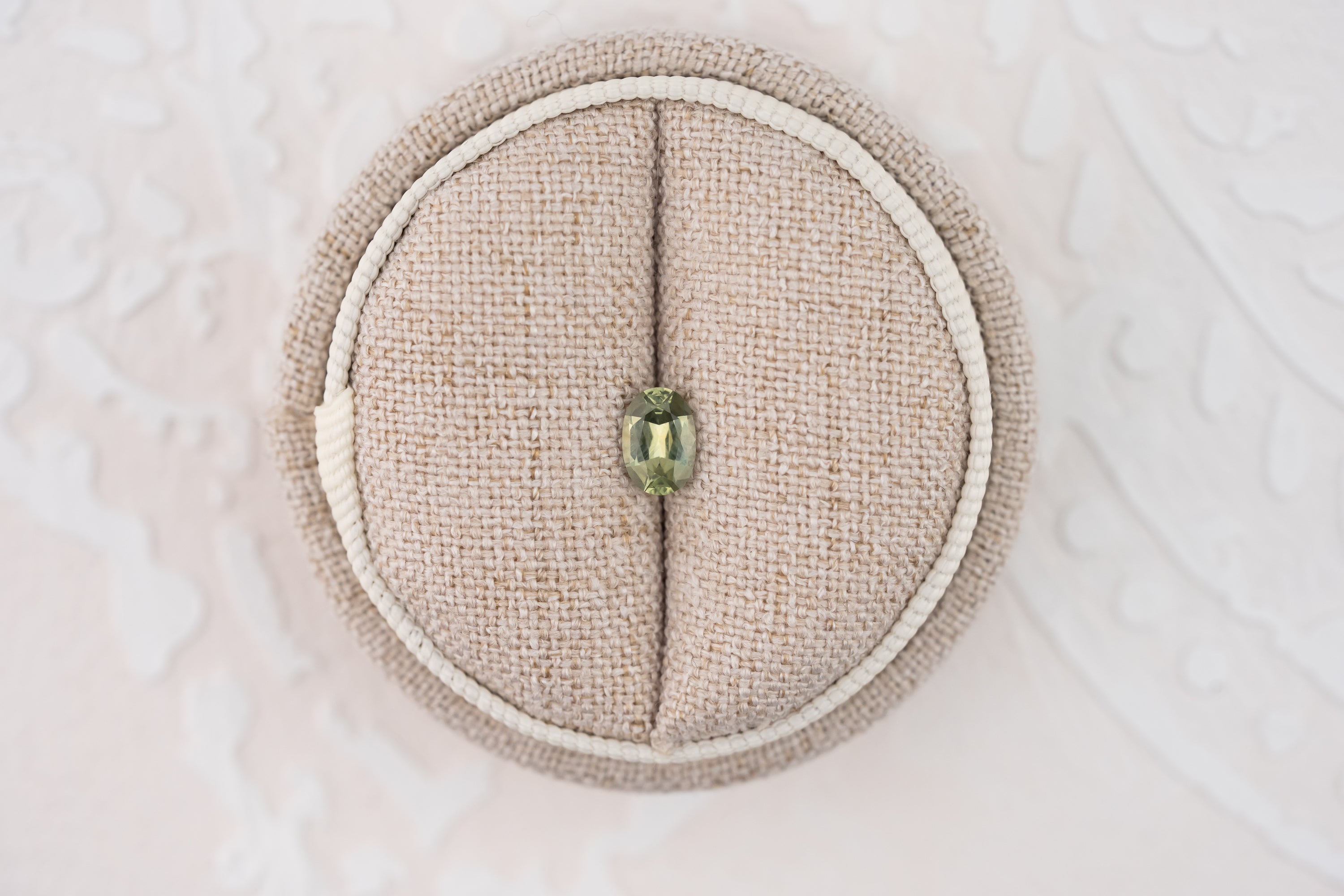 0.71 CT Oval Cut Light Green Montana Sapphire