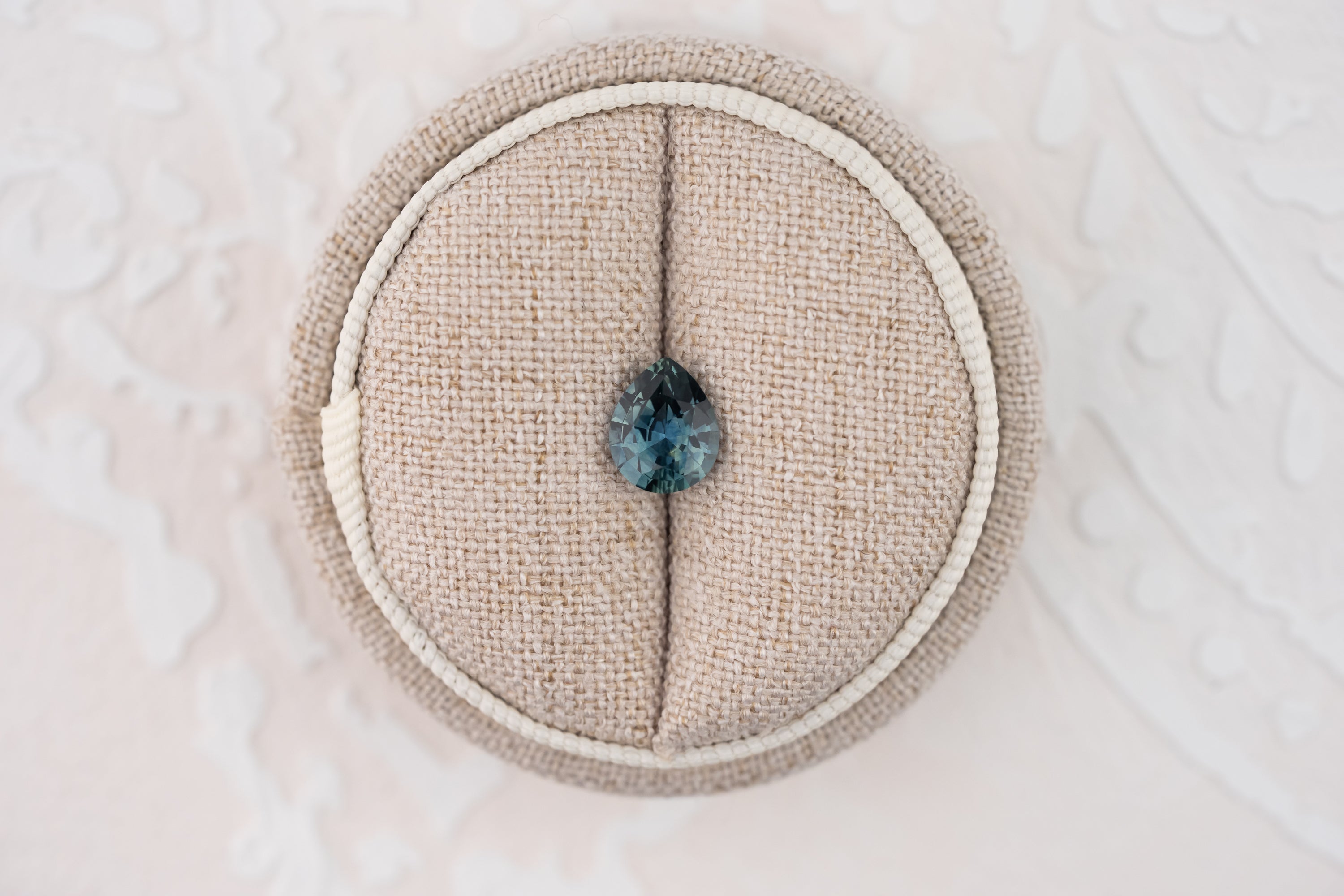 1.57 CT Pear Cut Teal Montana Sapphire