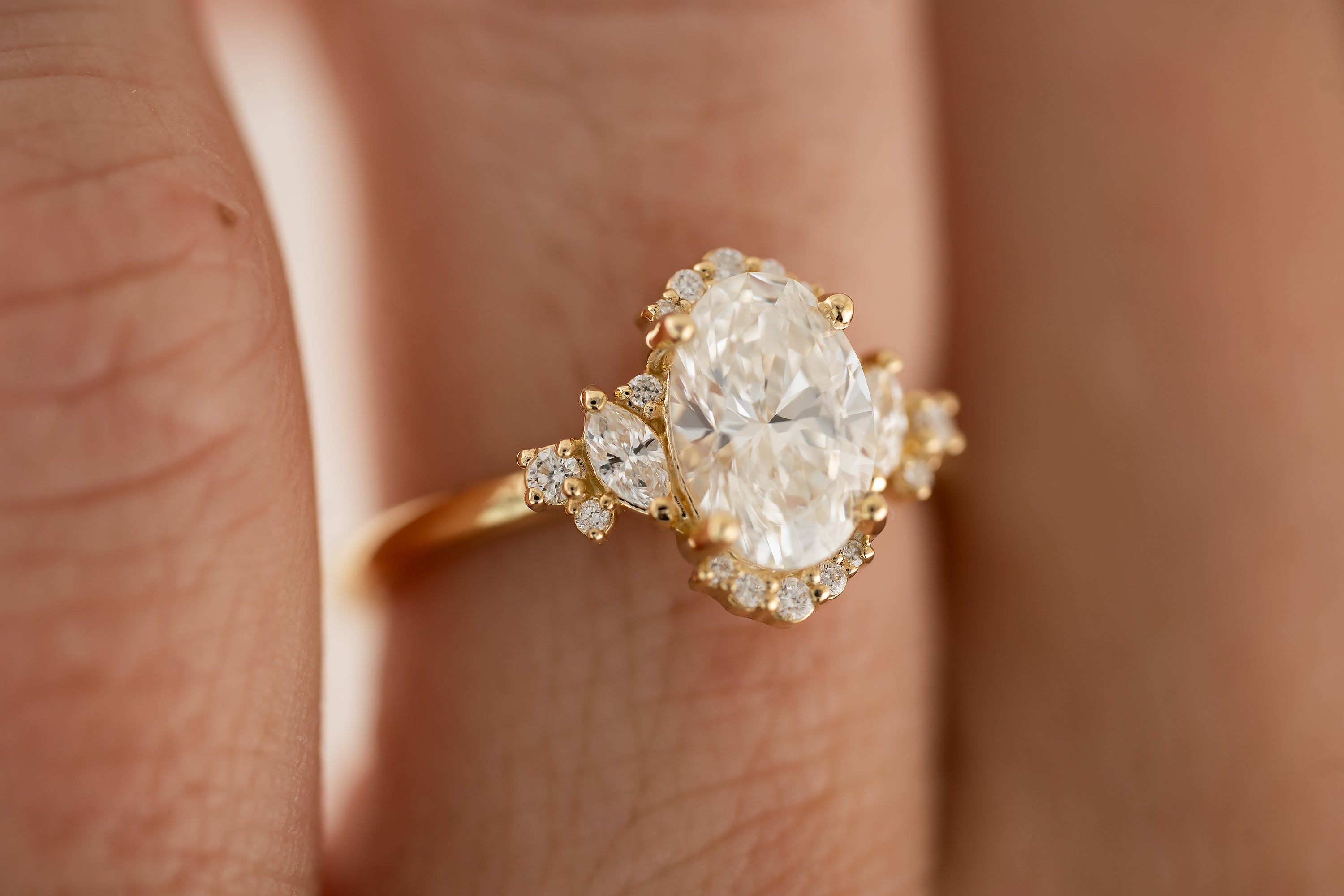 The Naevia Ring | Oval Diamond - Lavender Creek Gems