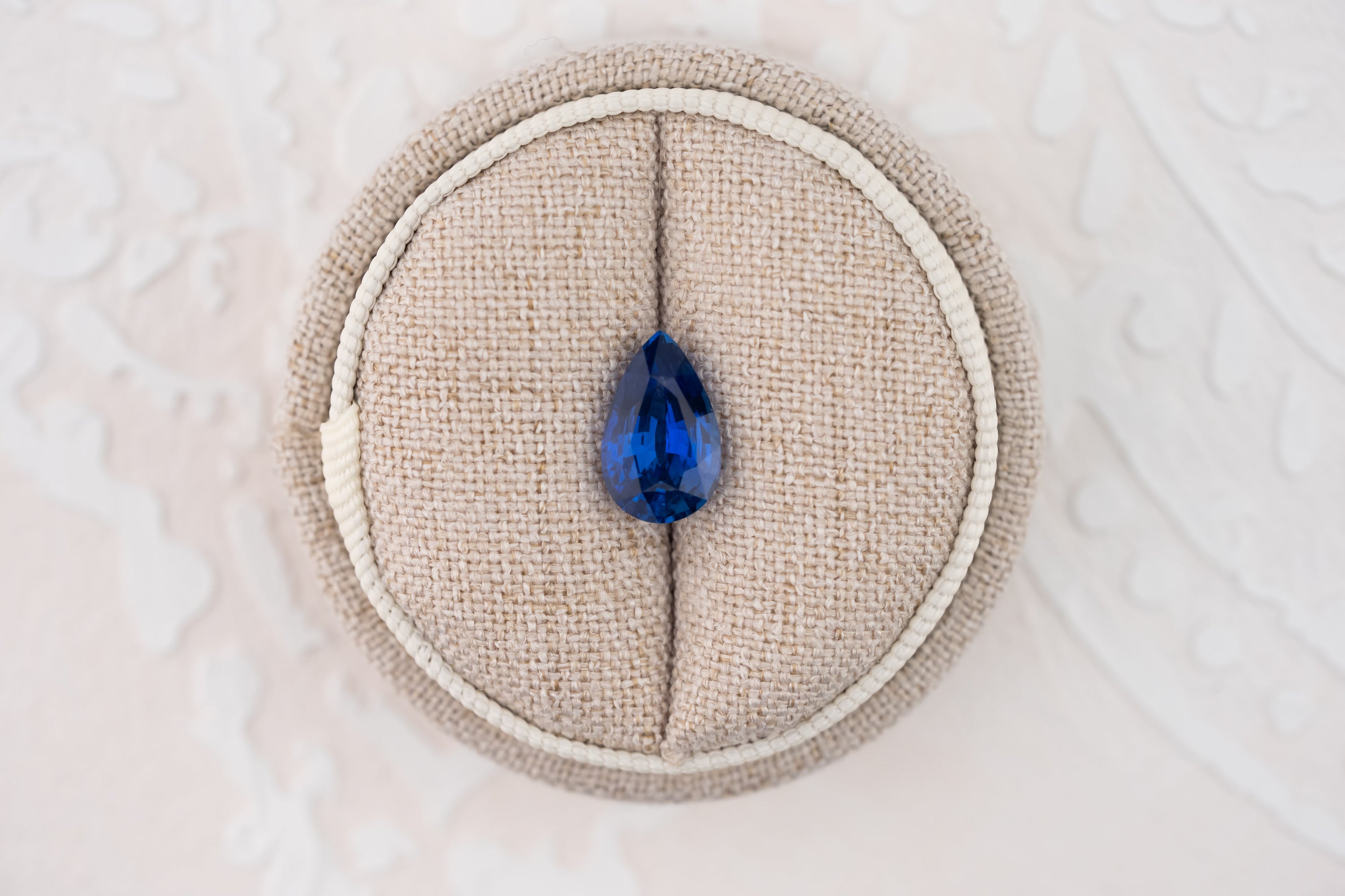 3.11 CT Pear Cut Royal Blue Sapphire