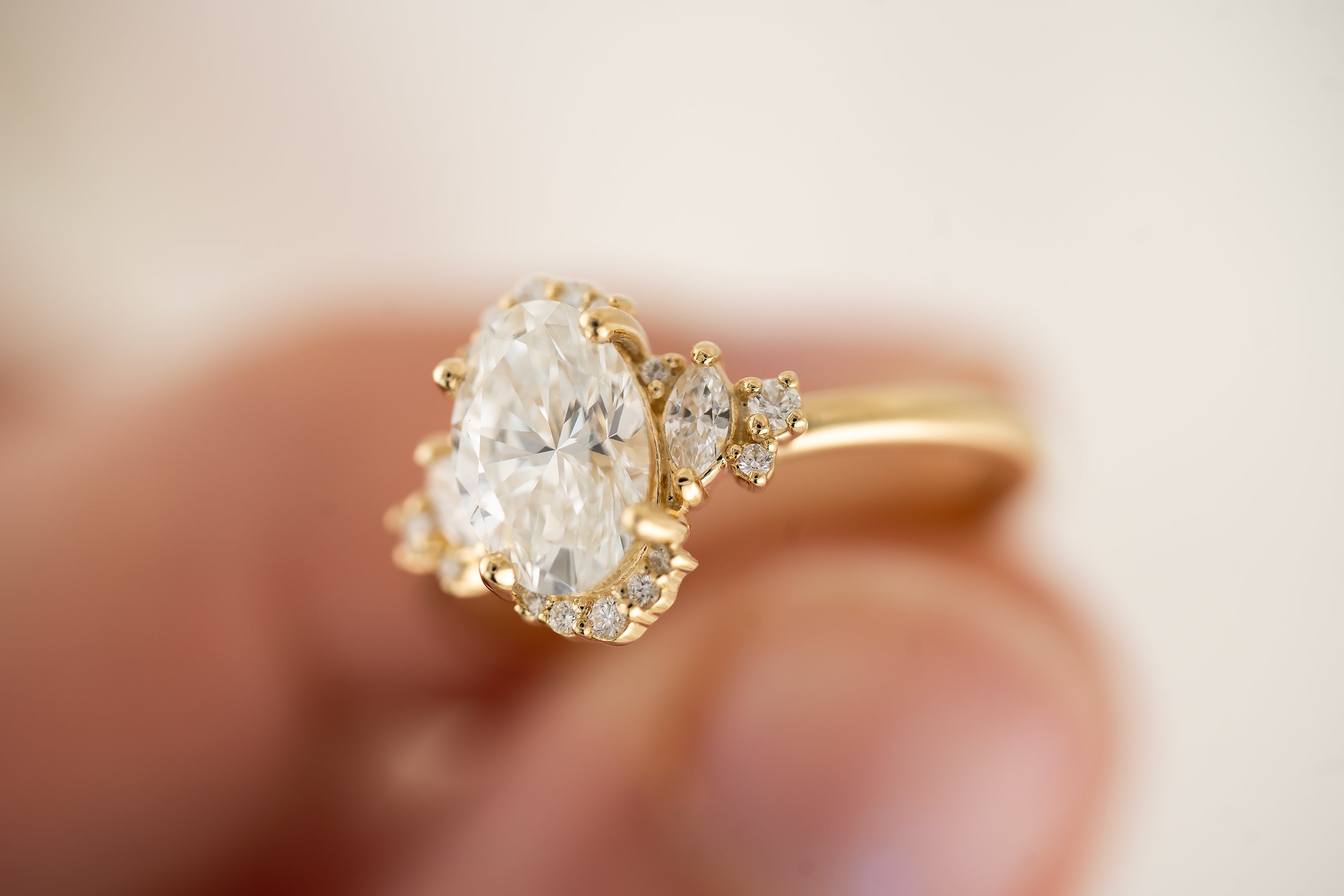 The Naevia Ring | Oval Diamond - Lavender Creek Gems