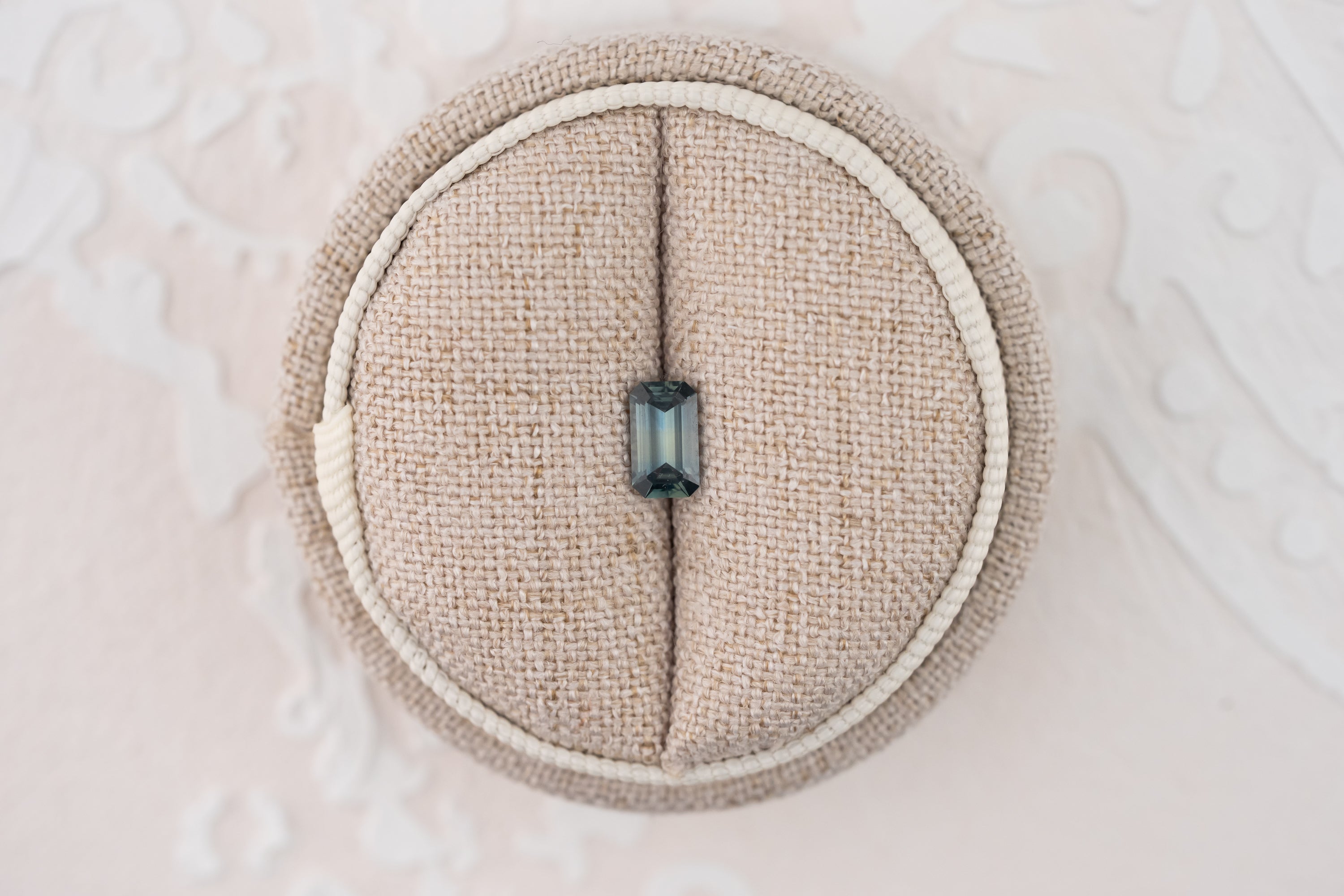 0.78 CT Emerald Cut Teal Sapphire - Lavender Creek Gems