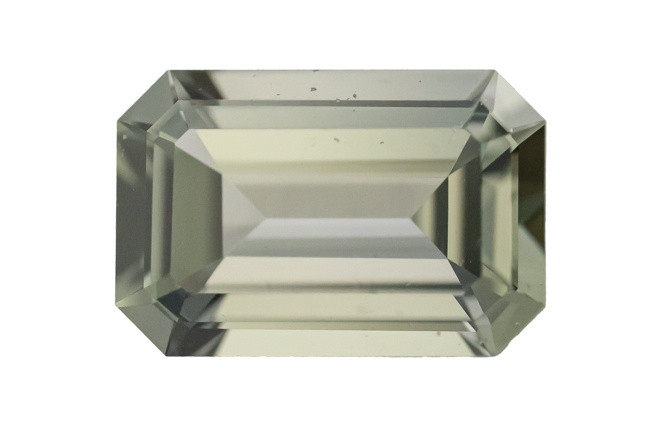 1.92 CT Emerald Cut Steel Green Sapphire - Lavender Creek Gems