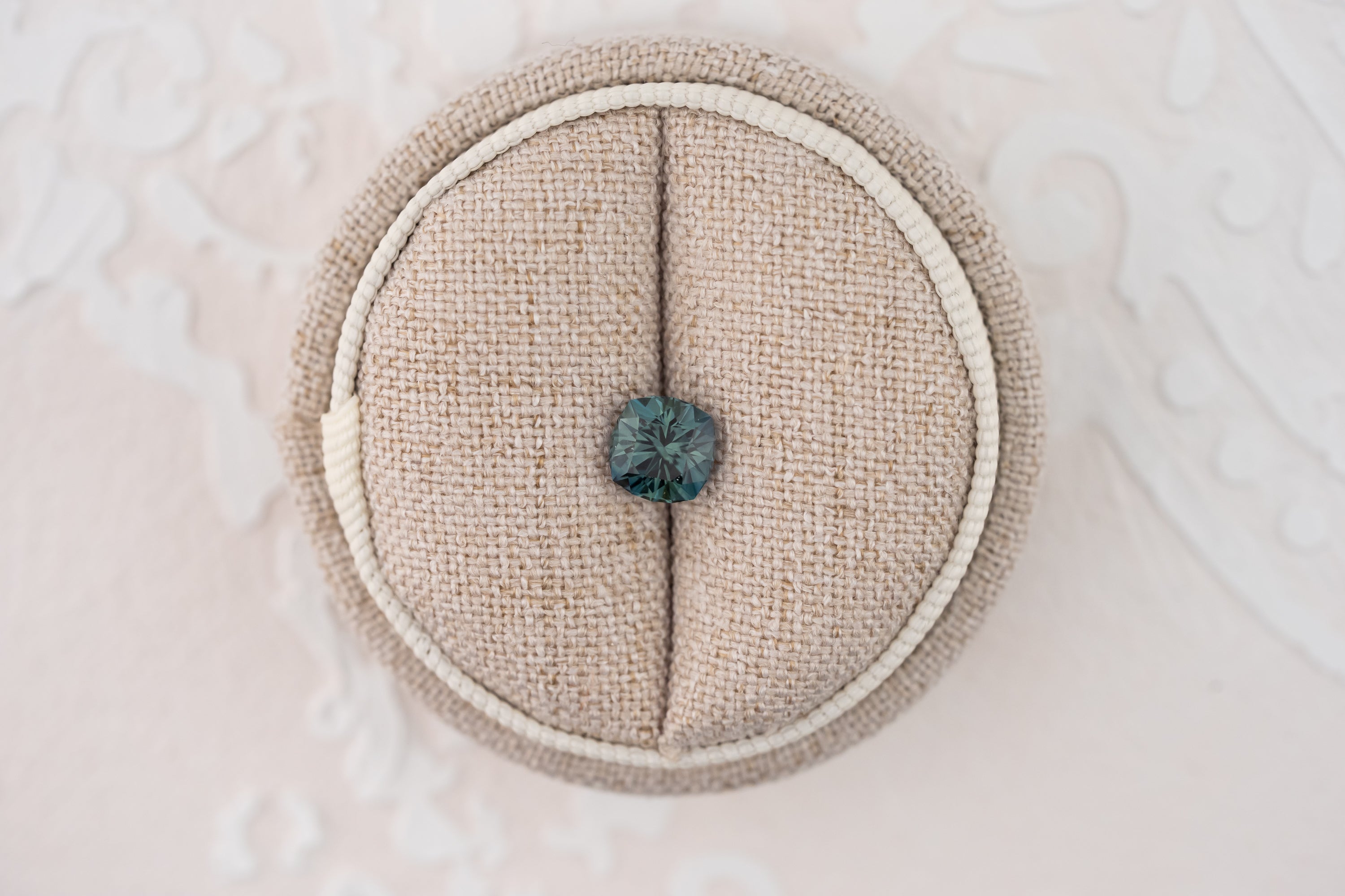 1.54 CT Cushion Cut Teal Sapphire - Lavender Creek Gems