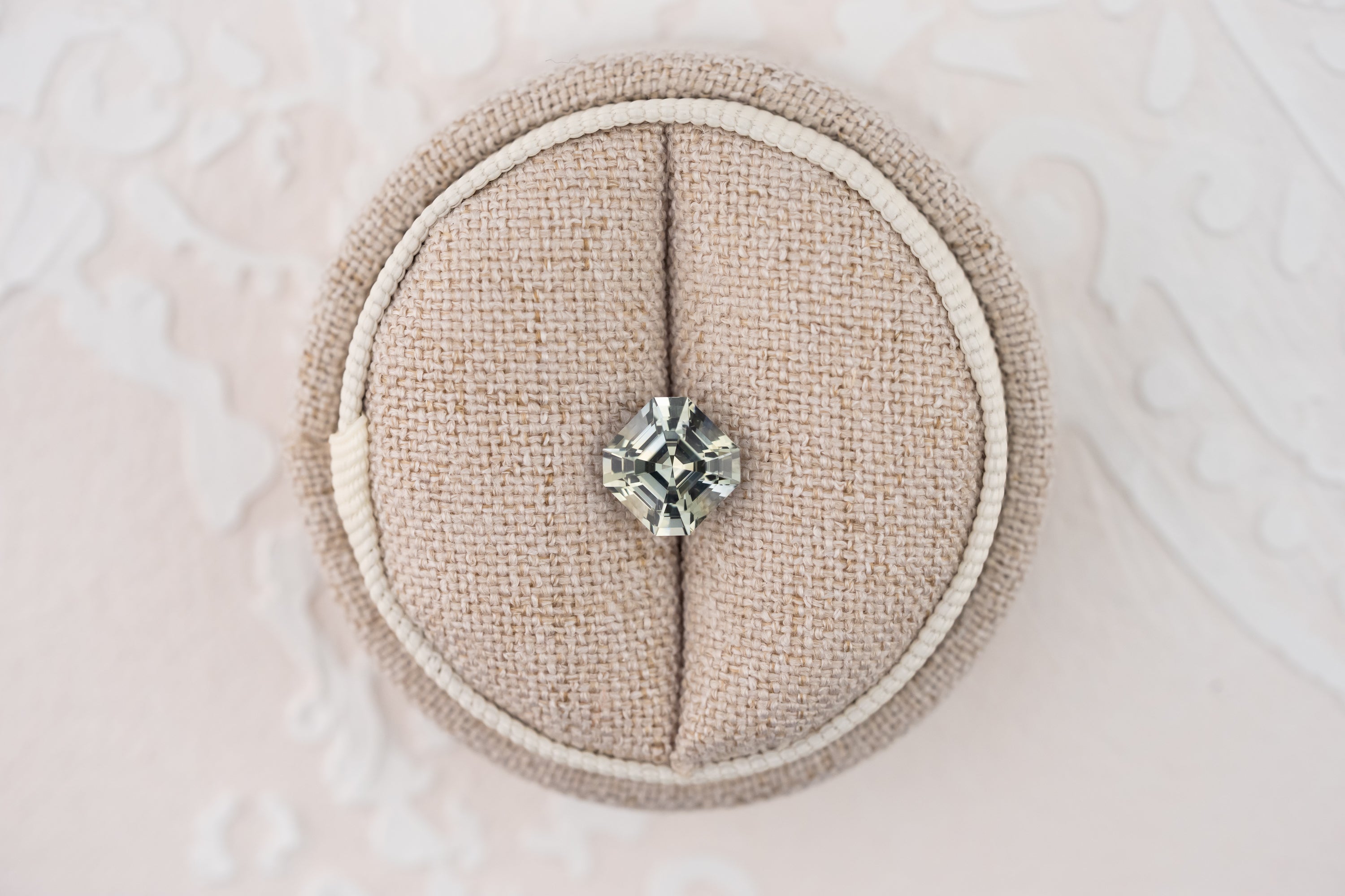 2.5 CT Asscher Cut Bicolor Sapphire - Lavender Creek Gems